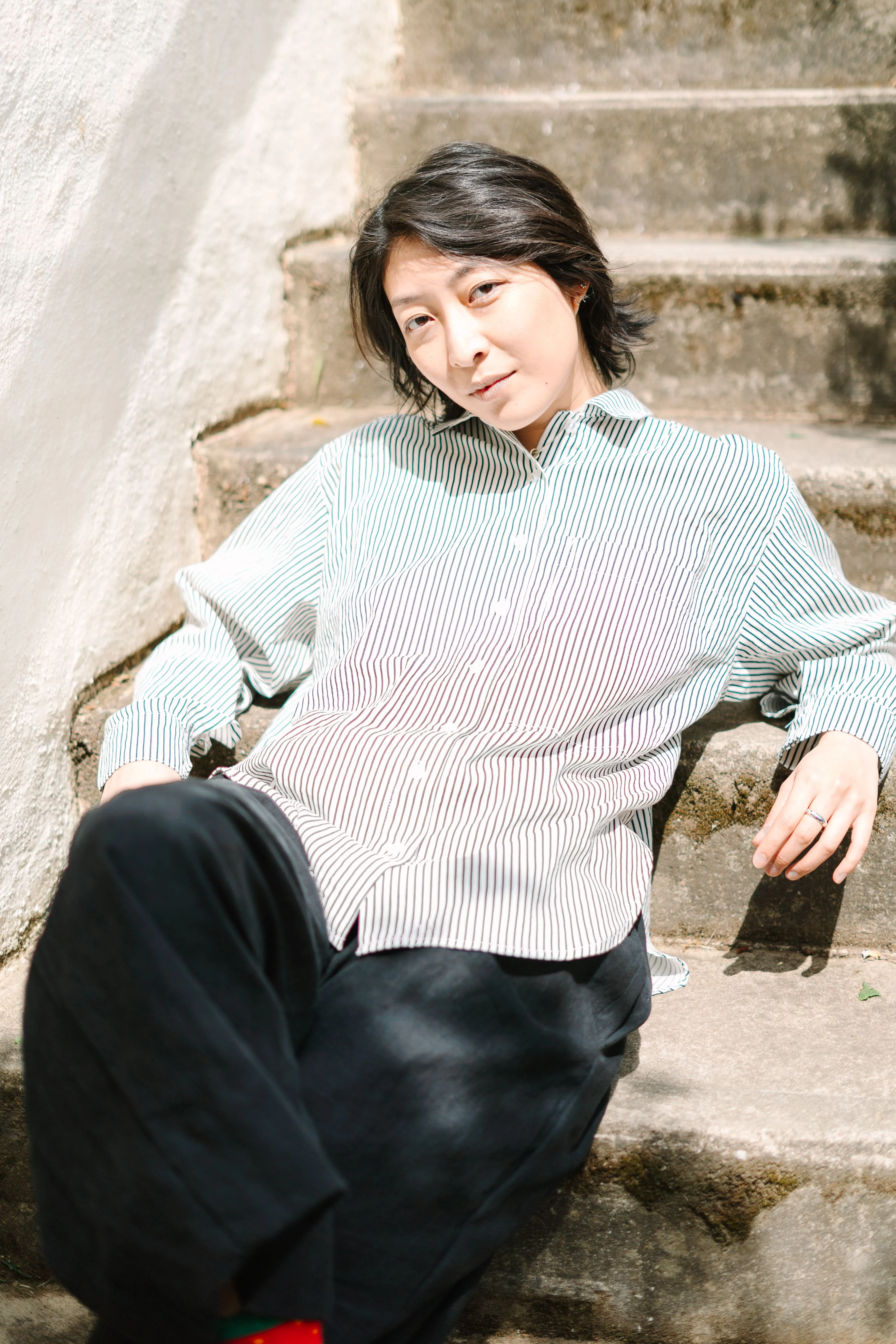 Striped Linen Soft Volume Top sold by Nettle Studios product image thumbnail 4