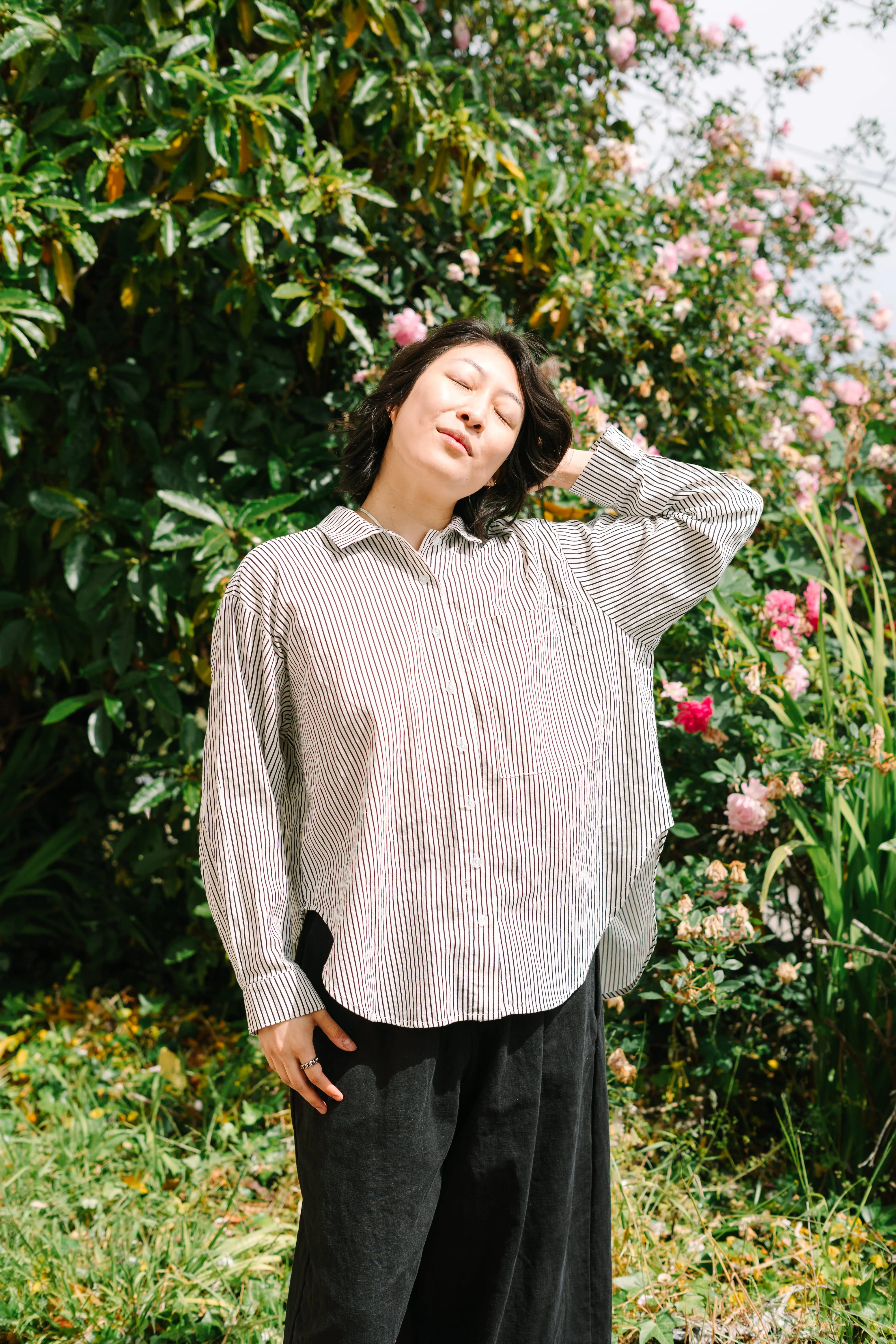 Striped Linen Soft Volume Top sold by Nettle Studios product image thumbnail 2