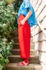 Mid Easy Pant in Cherry Linen (RTS) sold by Nettle Studios