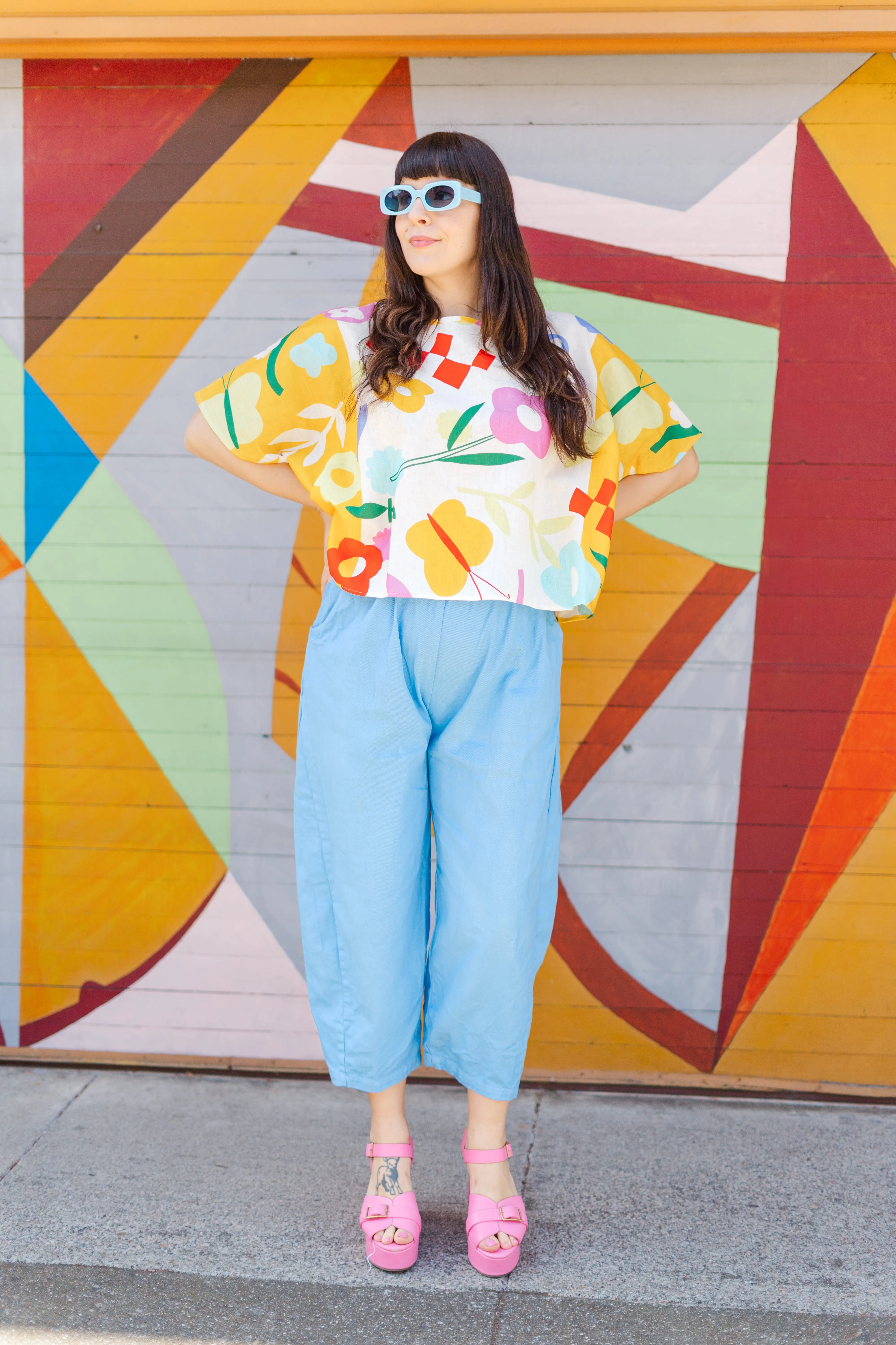 Barrel Pant in Neptune Twill sold by Nettle Studios product image thumbnail 5