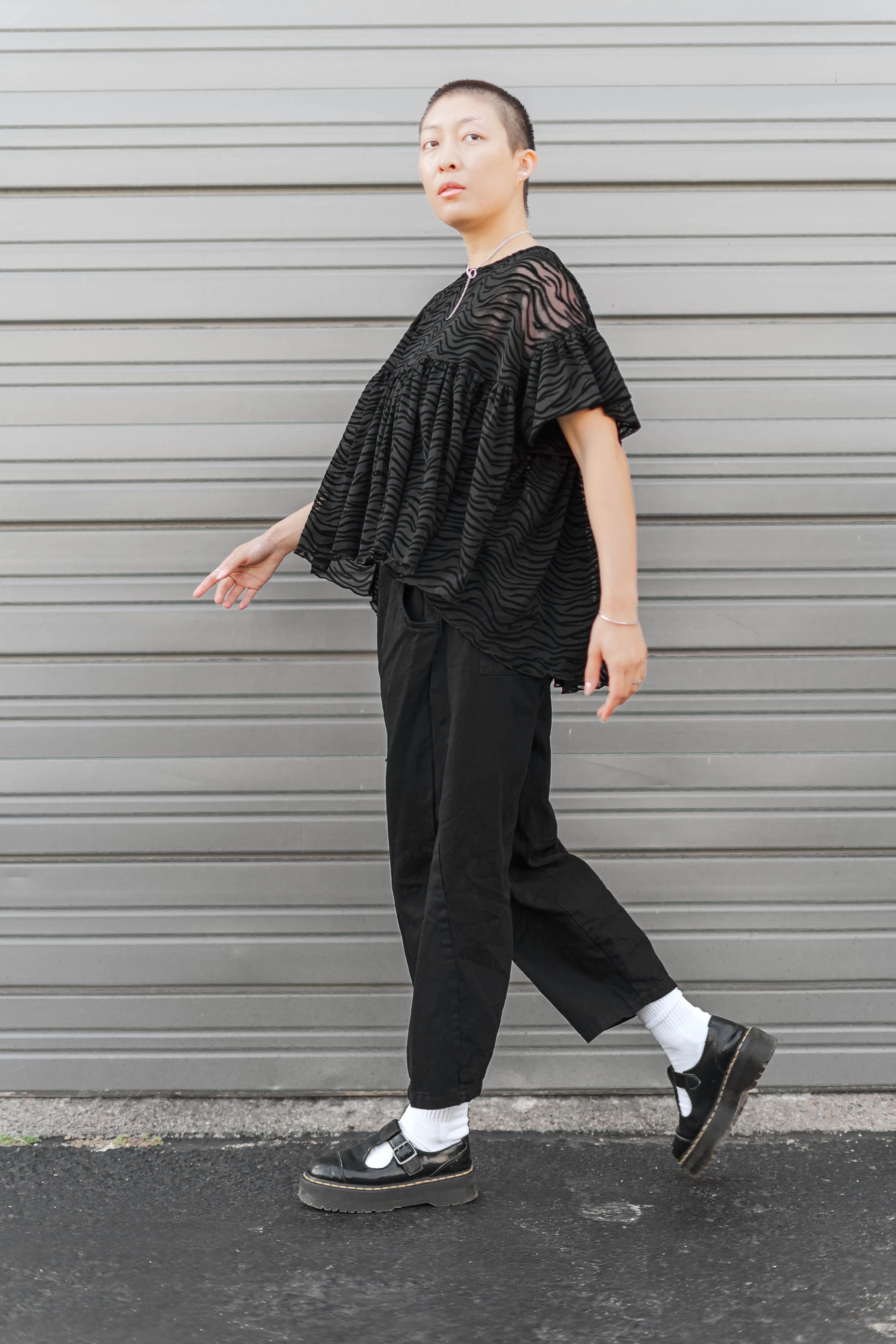 Zebra Mesh Mushroom Top sold by Nettle Studios product image thumbnail 4