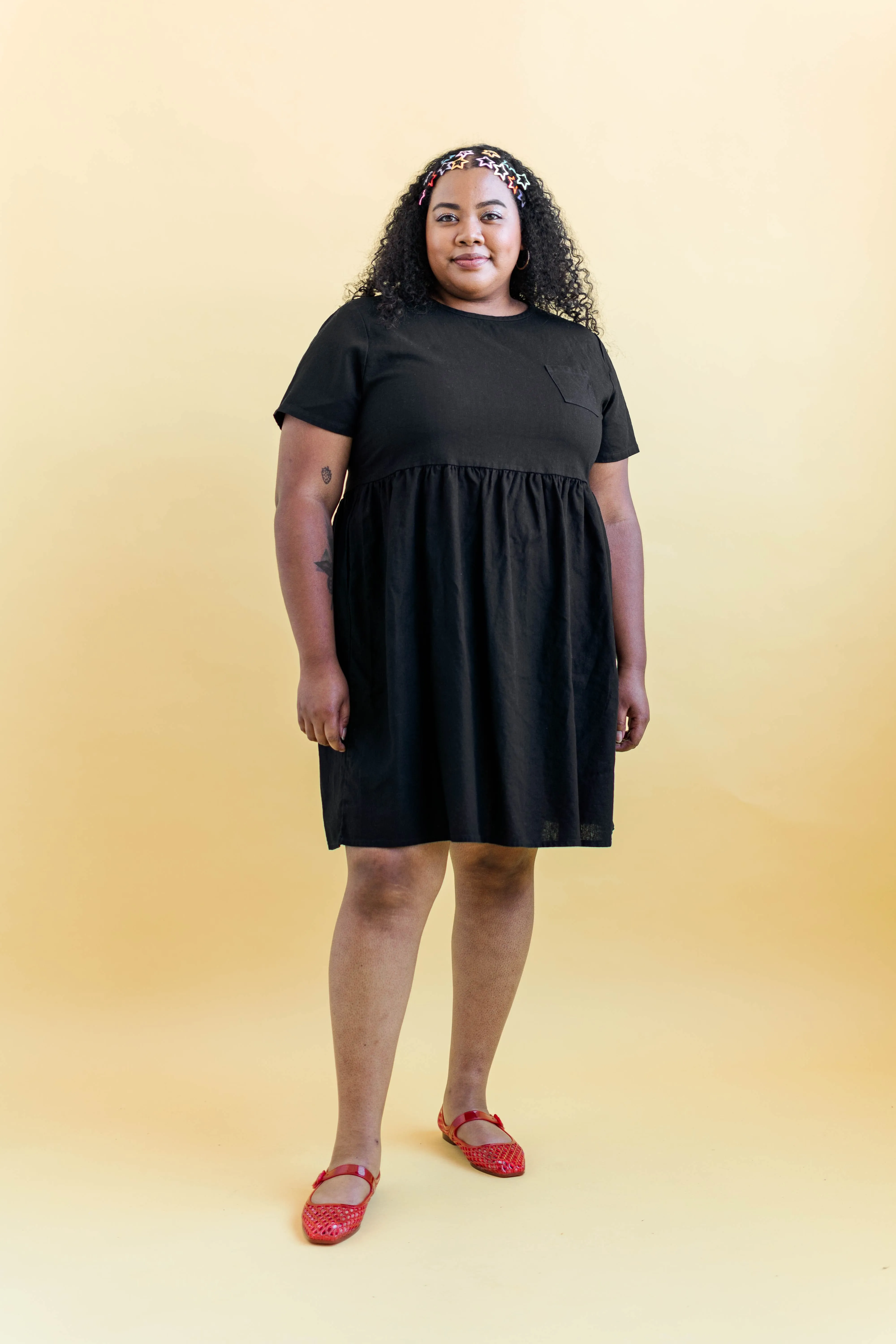 Black Linen Everyday Dress sold by Nettle Studios product image thumbnail 3