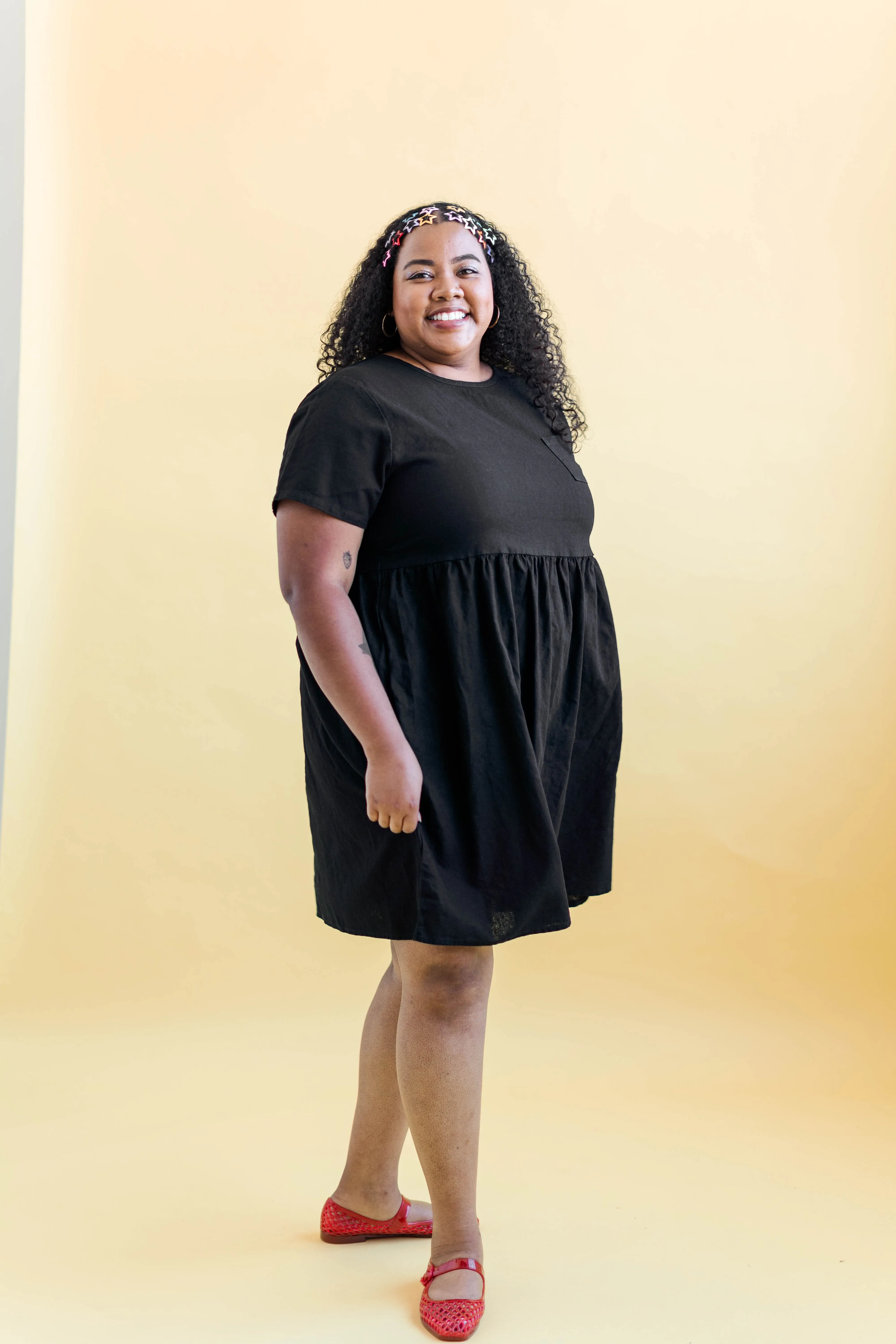 Black Linen Everyday Dress sold by Nettle Studios product image thumbnail 2