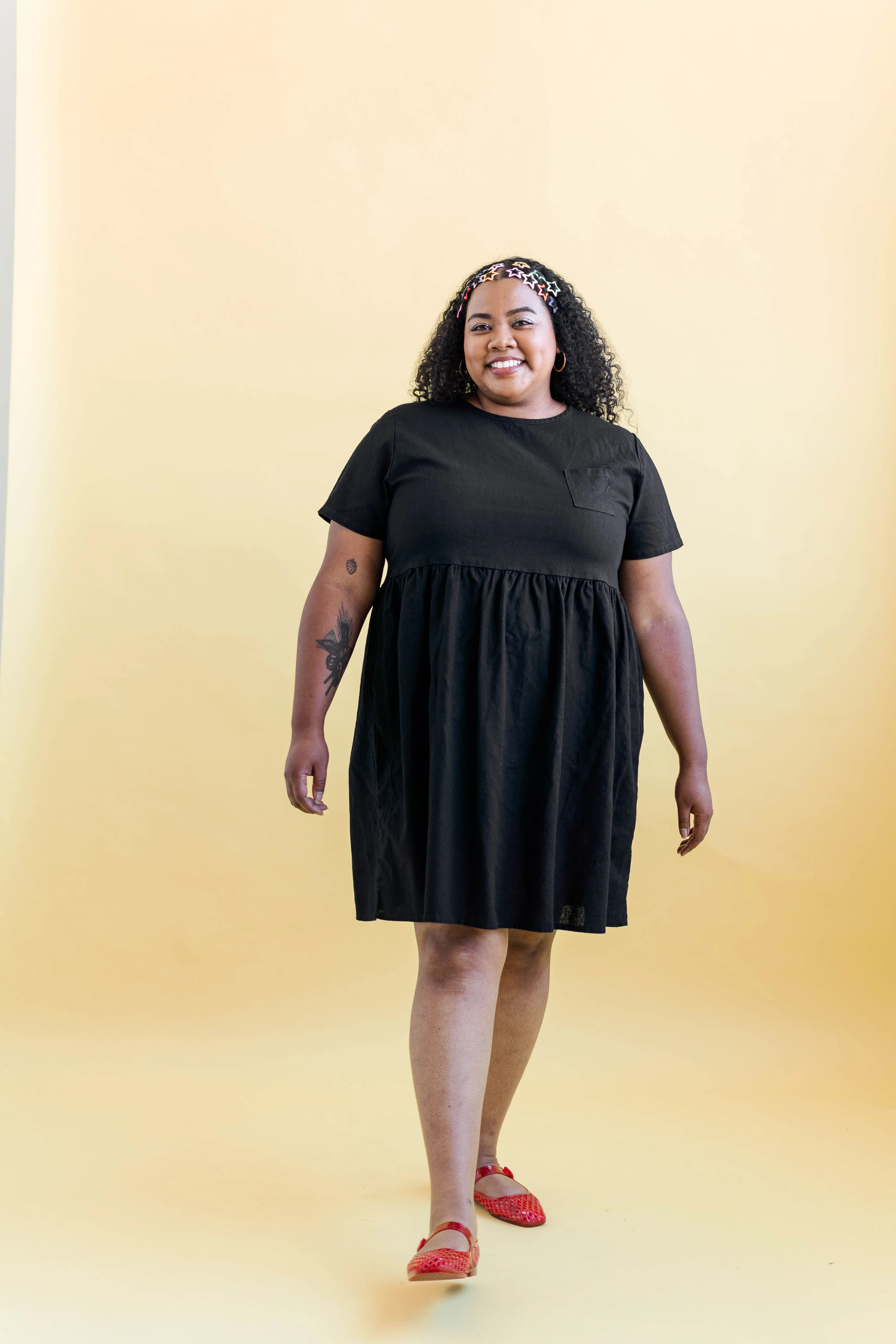 Black Linen Everyday Dress sold by Nettle Studios product image thumbnail 5