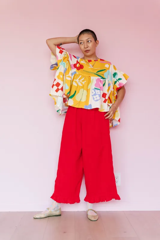 Mushroom Top in Picnic Prance sold by Nettle Studios