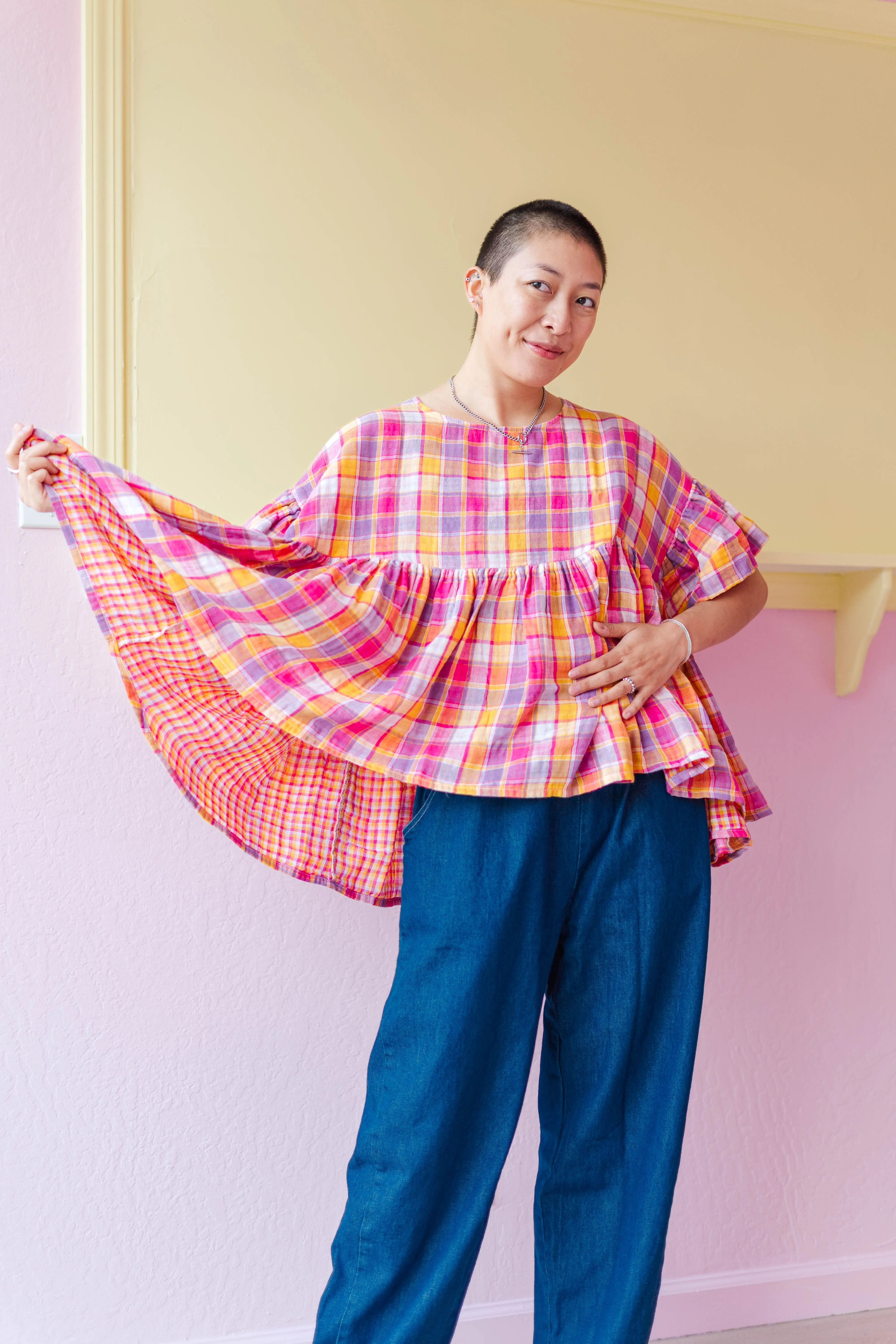 Mushroom Top in Starburst Plaid sold by Nettle Studios product image thumbnail 3