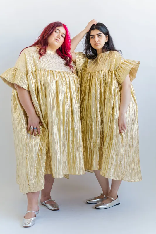 Gold Metallic Mushroom Dress sold by Nettle Studios