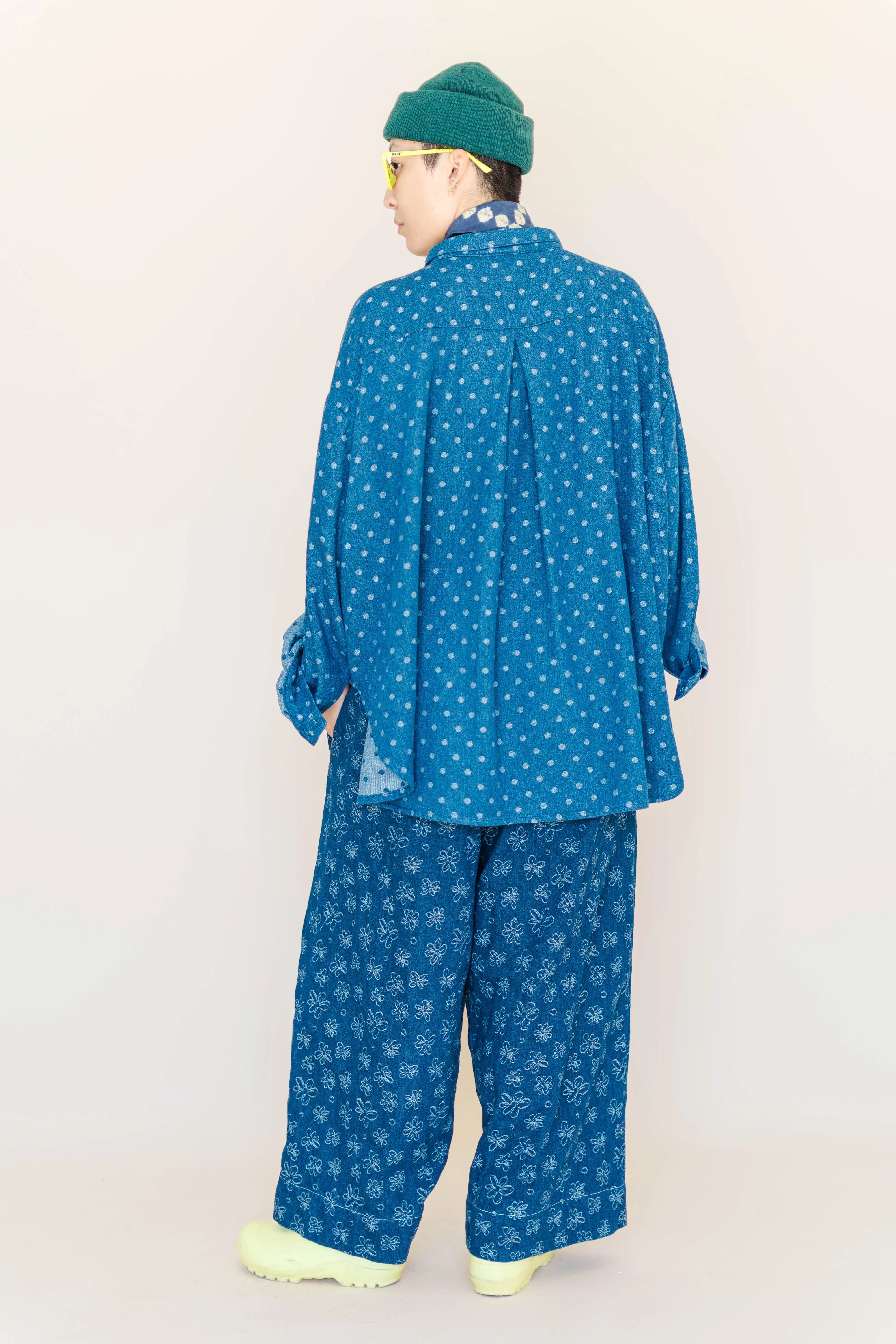 Polka Dot Denim SVLS Top sold by Nettle Studios product image thumbnail 5