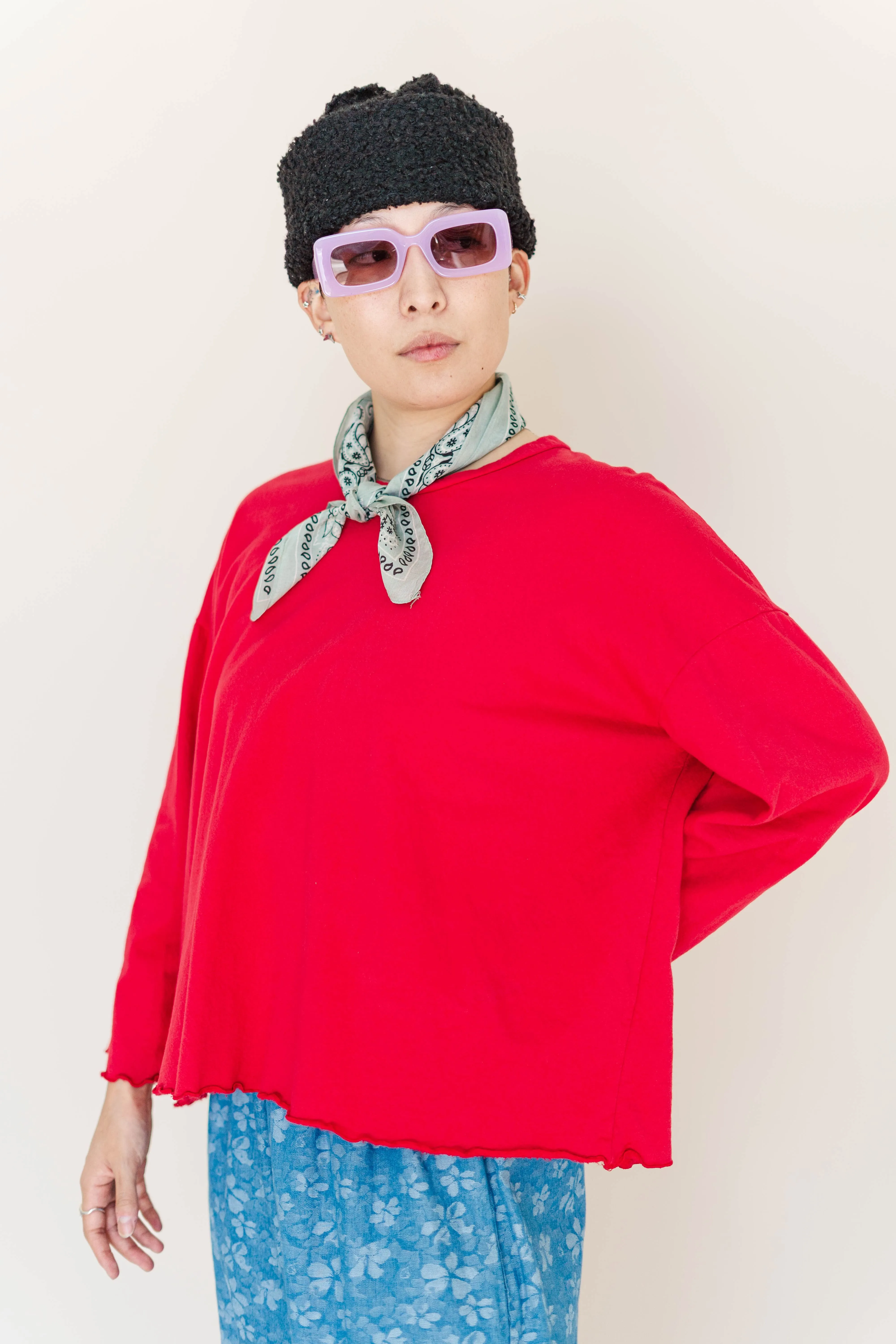 Red Apple Sweatshirt Tee sold by Nettle Studios product image thumbnail 5