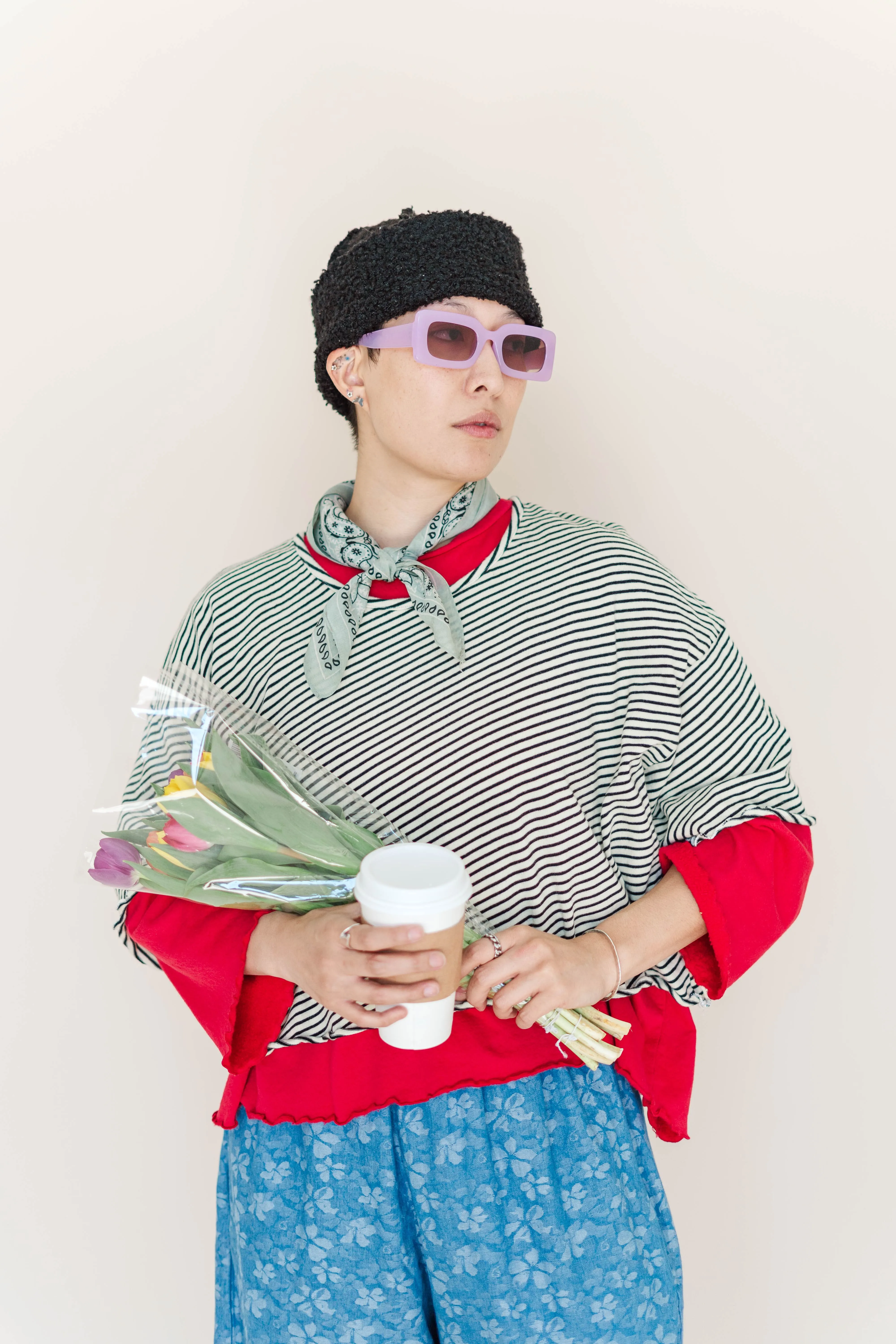 Lemon Water Stripe Favorite Tee sold by Nettle Studios product image thumbnail 2