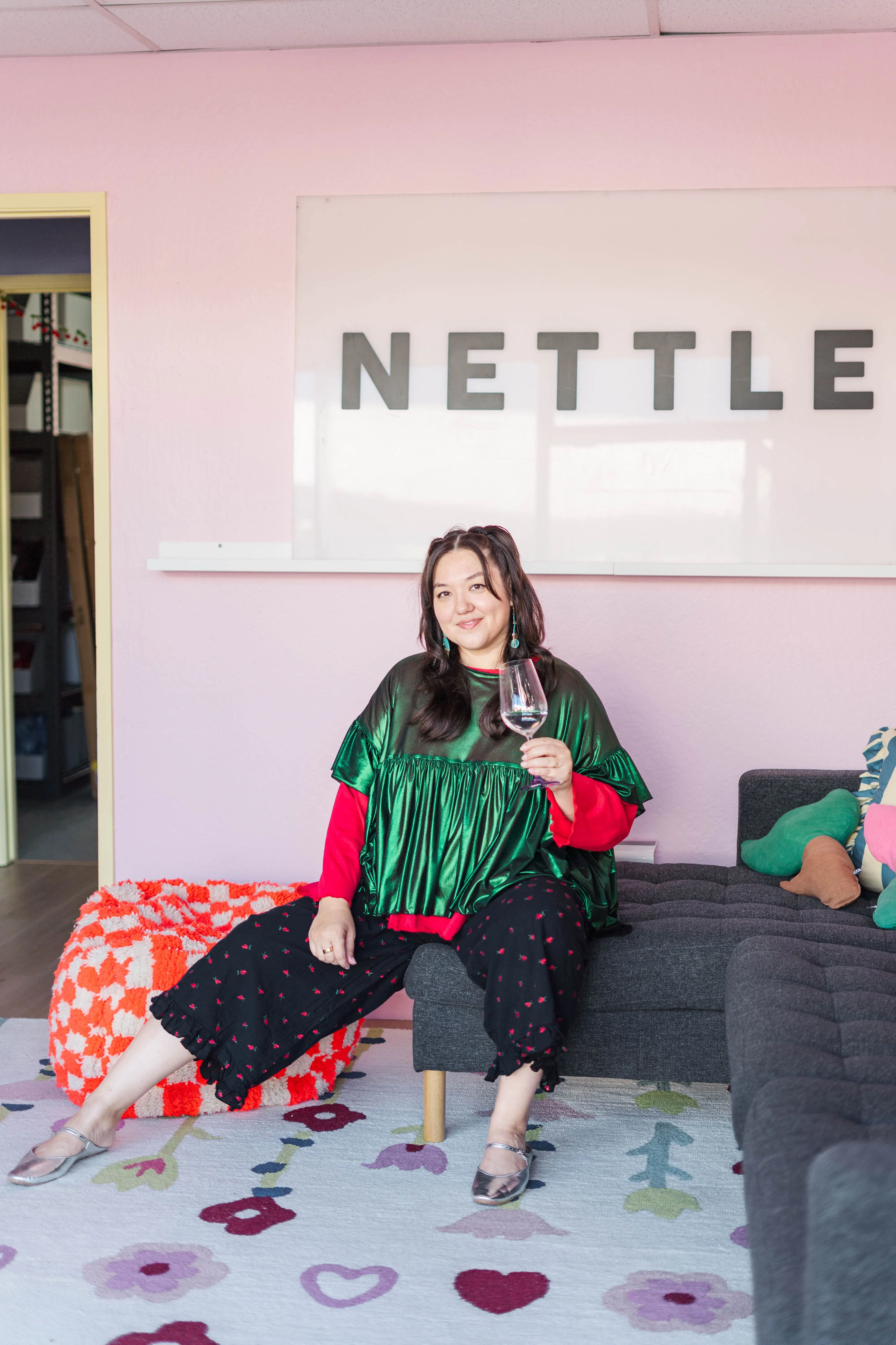 Green Tinsel Mushroom Top sold by Nettle Studios product image thumbnail 2