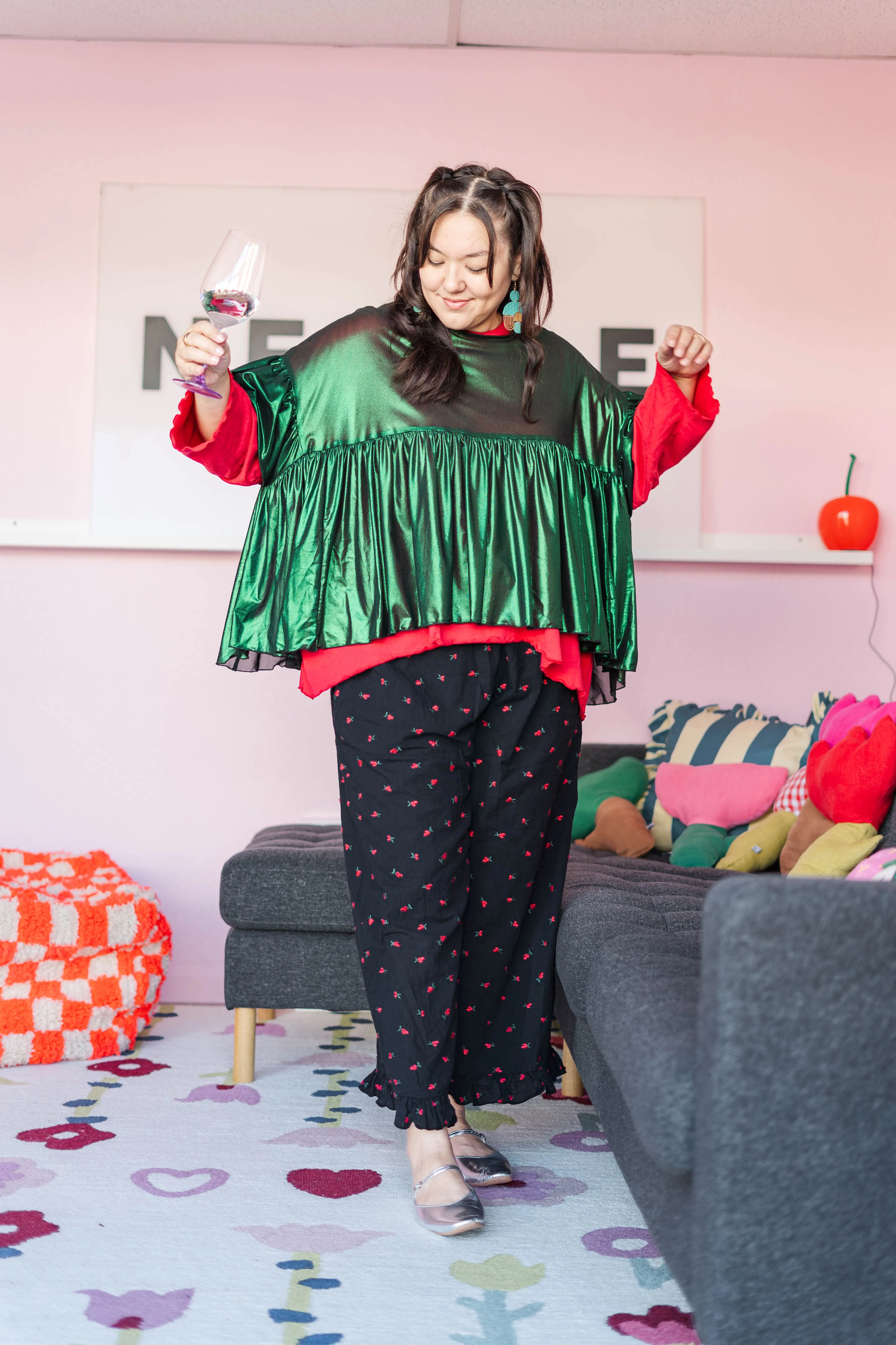 Green Tinsel Mushroom Top sold by Nettle Studios product image thumbnail 3