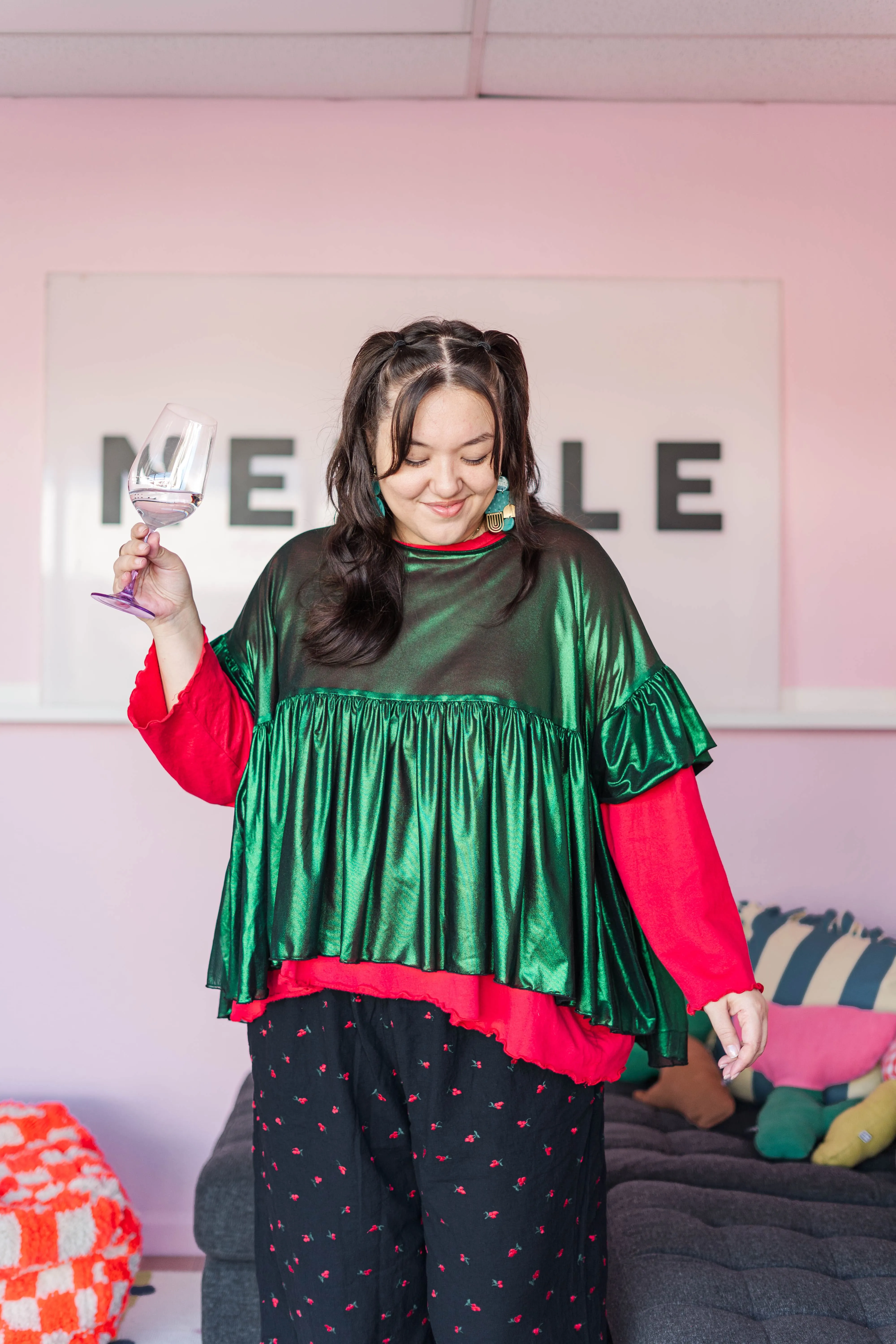 Green Tinsel Mushroom Top sold by Nettle Studios