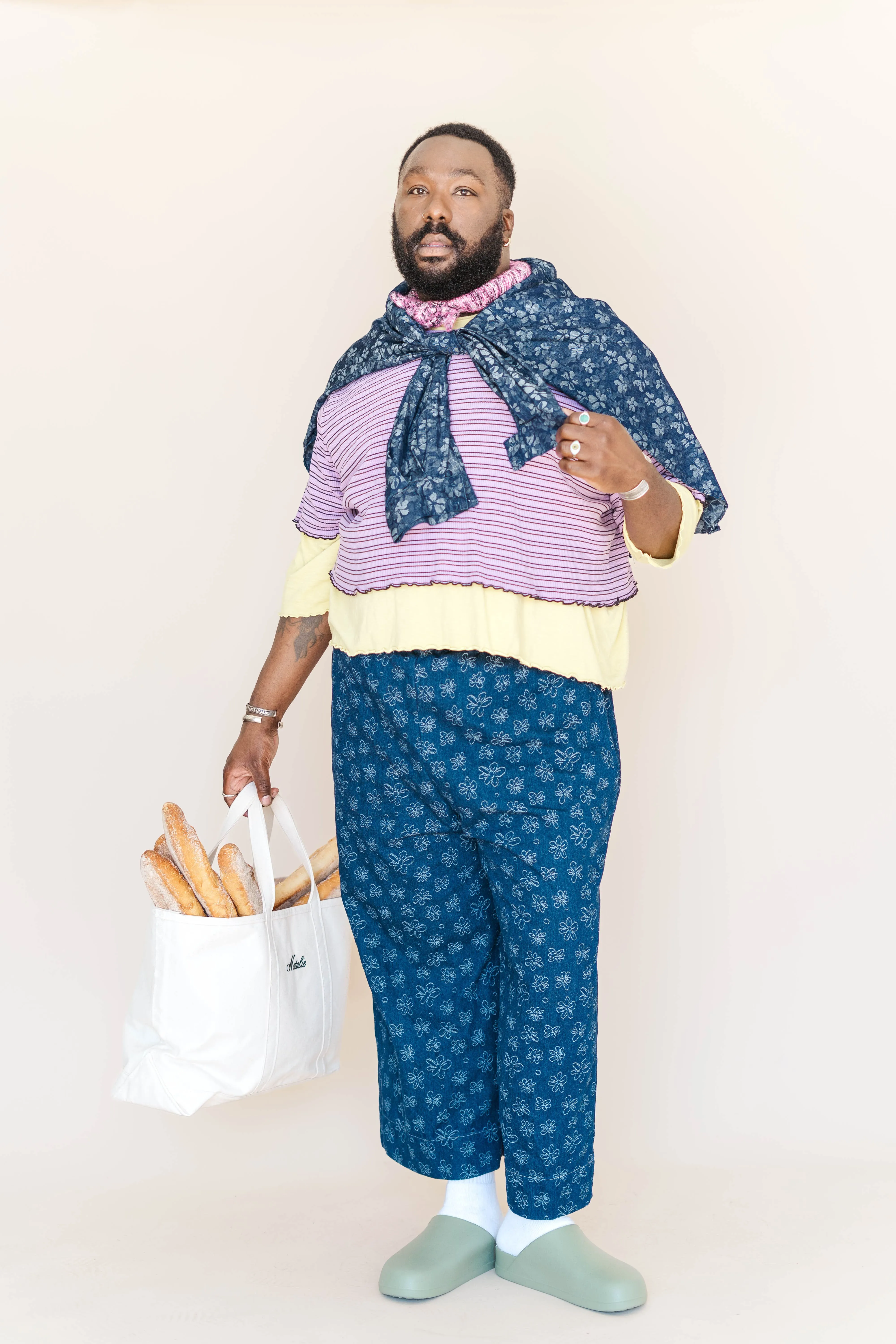 Dark Daisy Denim Mid Easy Pant sold by Nettle Studios product image thumbnail 5