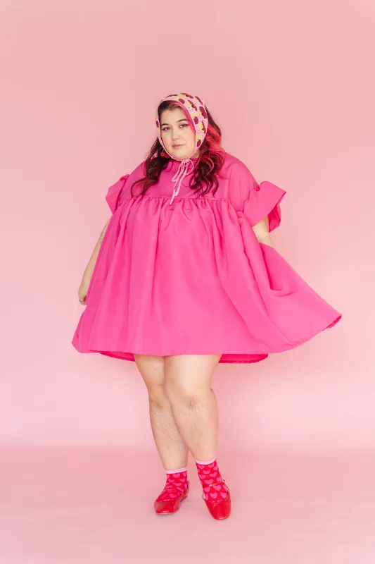 Hot Pink Mini Mushroom Dress sold by Nettle Studios