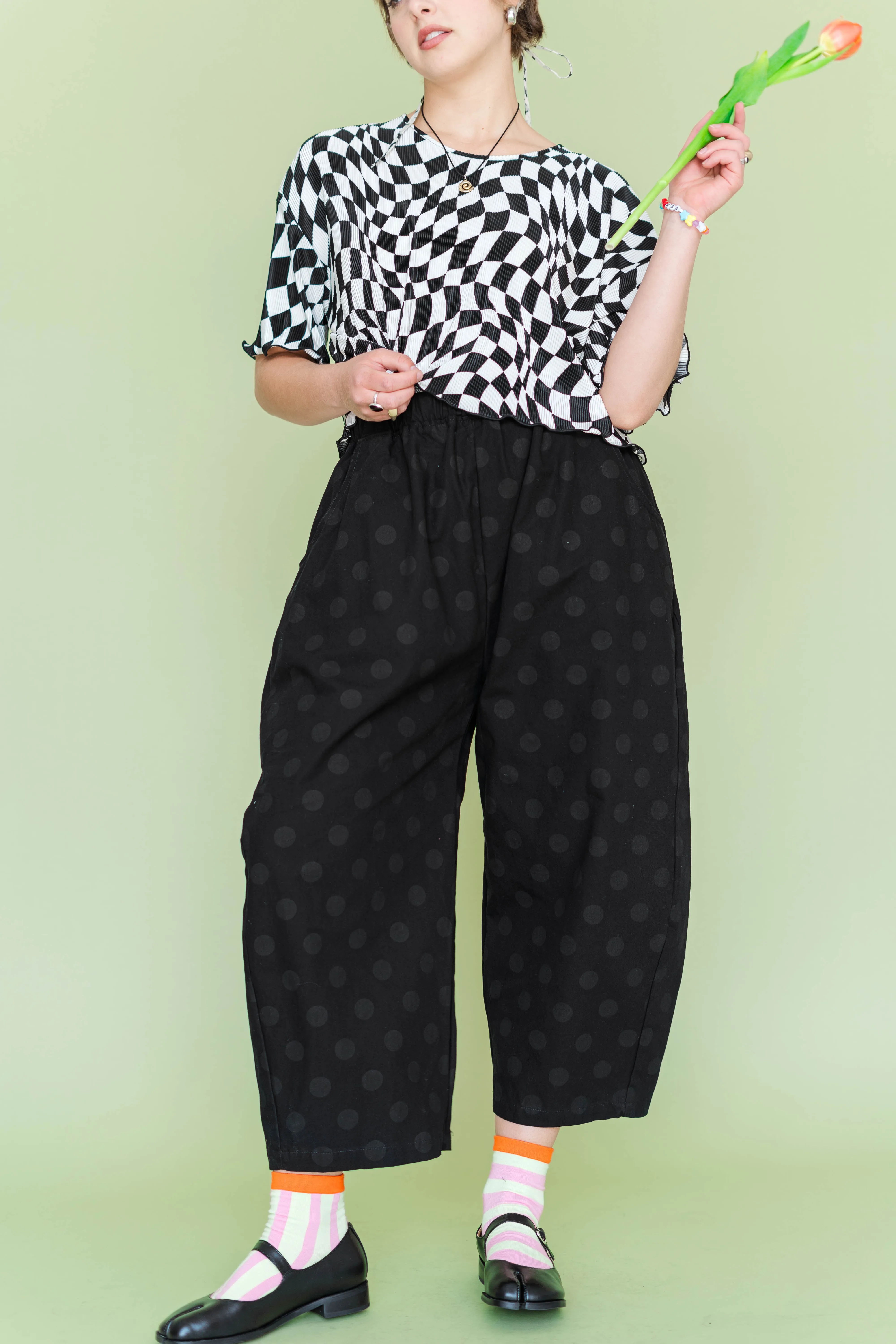 BLACK POLKA DOT BALLOON PANT sold by Nettle Studios product image thumbnail 4