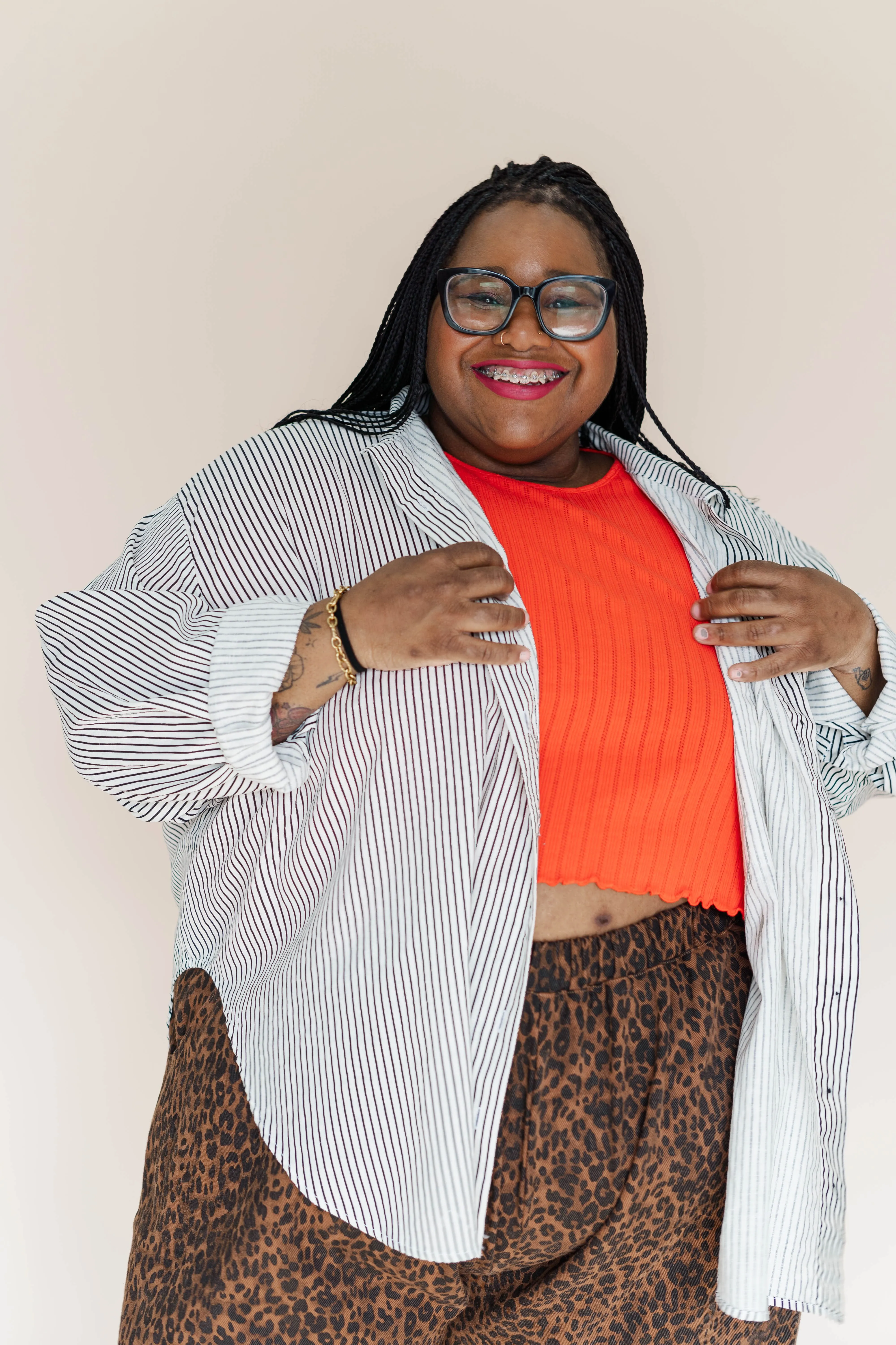 STRIPED LINEN SEPTEMBER TOP sold by Nettle Studios product image thumbnail 3