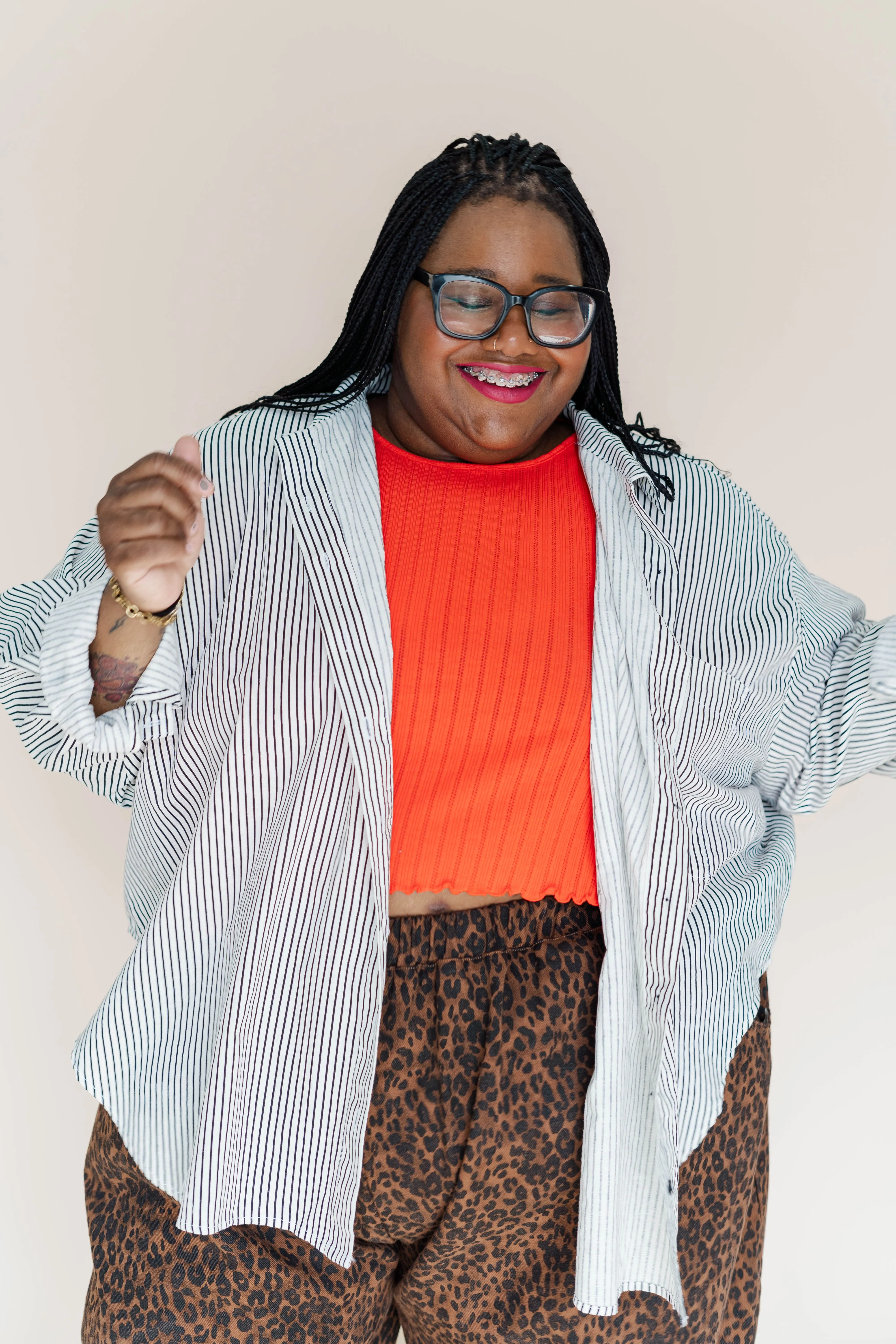 STRIPED LINEN SEPTEMBER TOP sold by Nettle Studios product image thumbnail 5