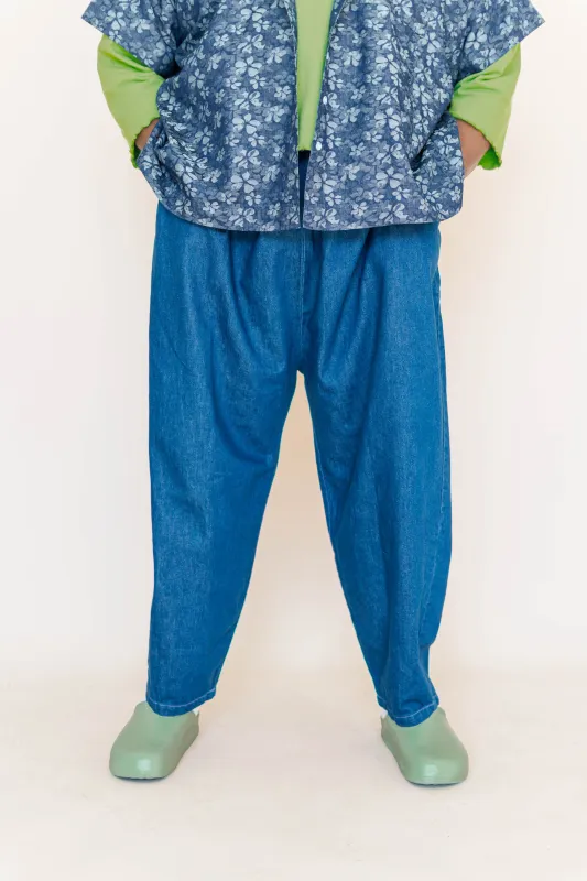 DENIM BARREL PANT made by Nettle Studios