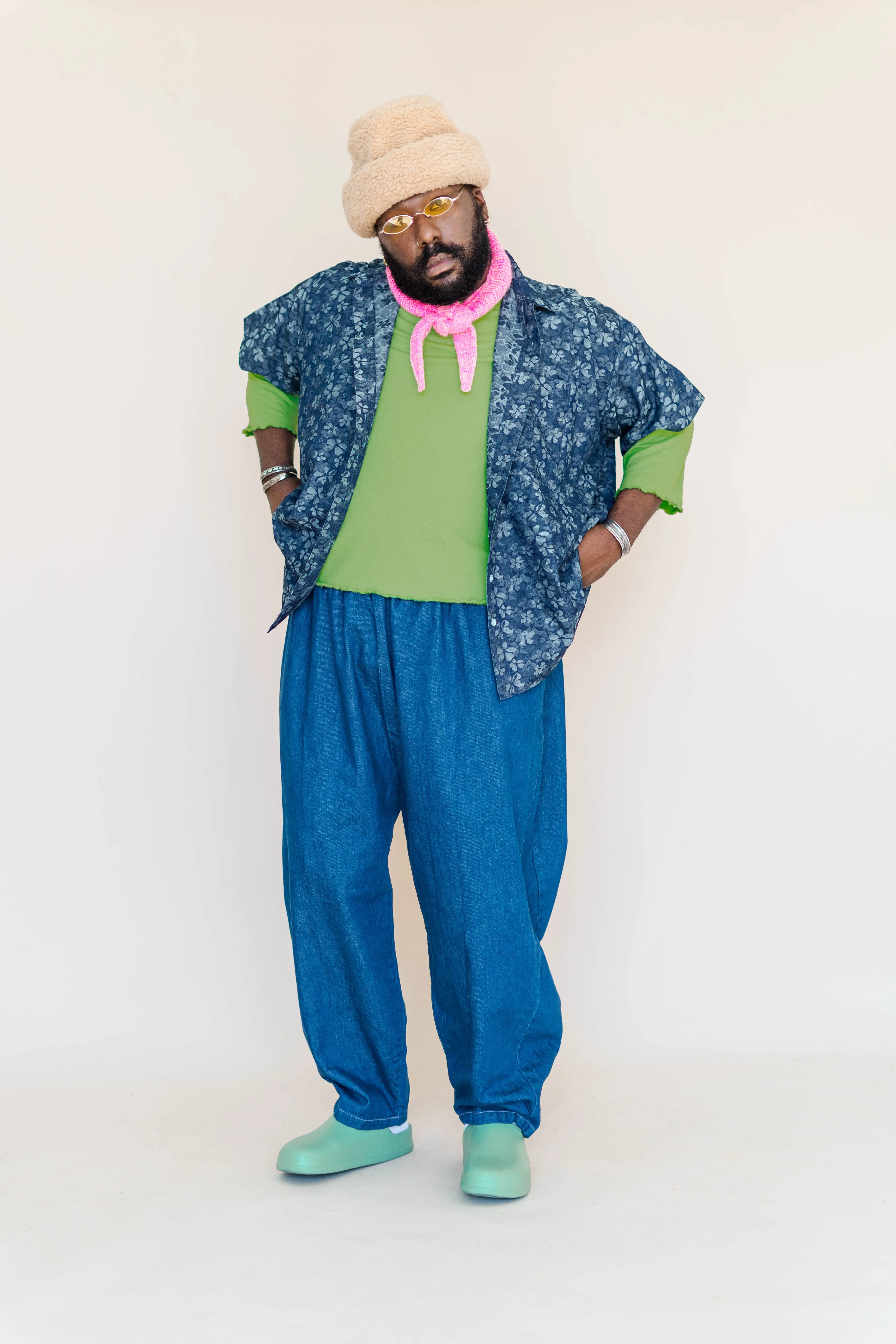 DENIM BARREL PANT sold by Nettle Studios product image thumbnail 4
