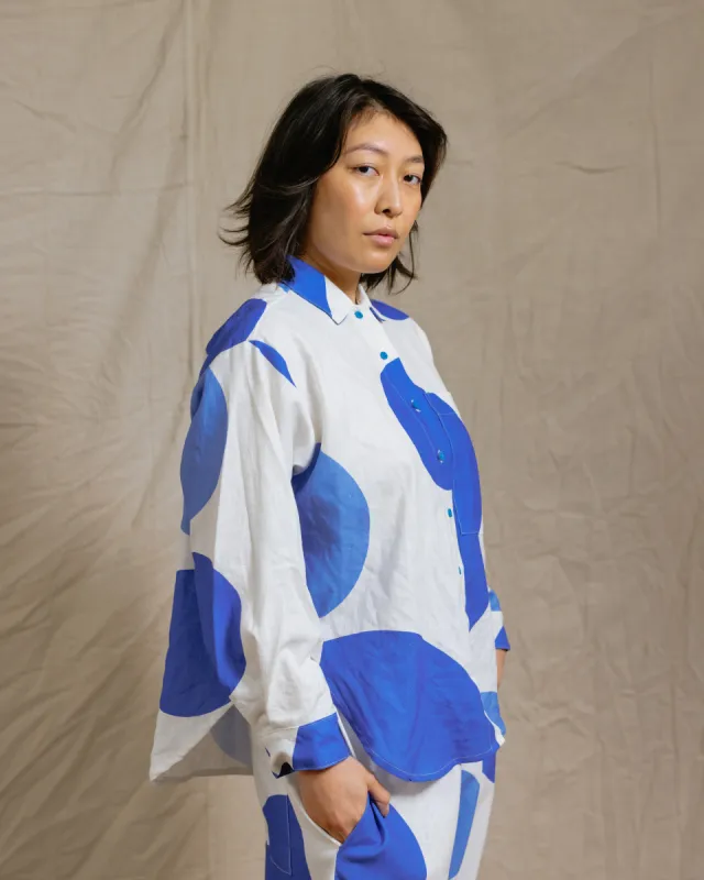 Soft Volume Long Sleeve Top in Dottie (RTS) sold by Nettle Studios