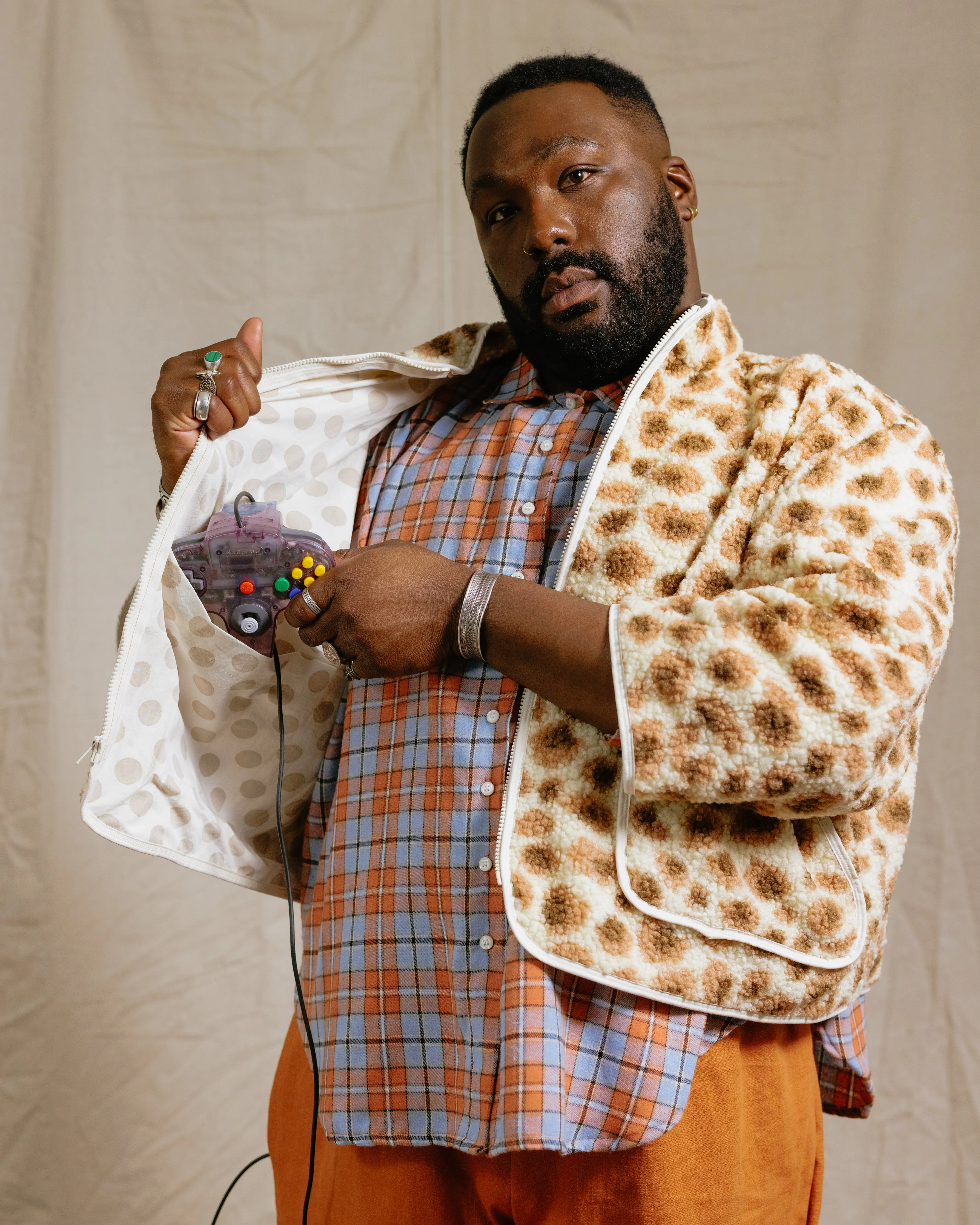 Sherpa Jacket in Honey Latte (RTS) sold by Nettle Studios