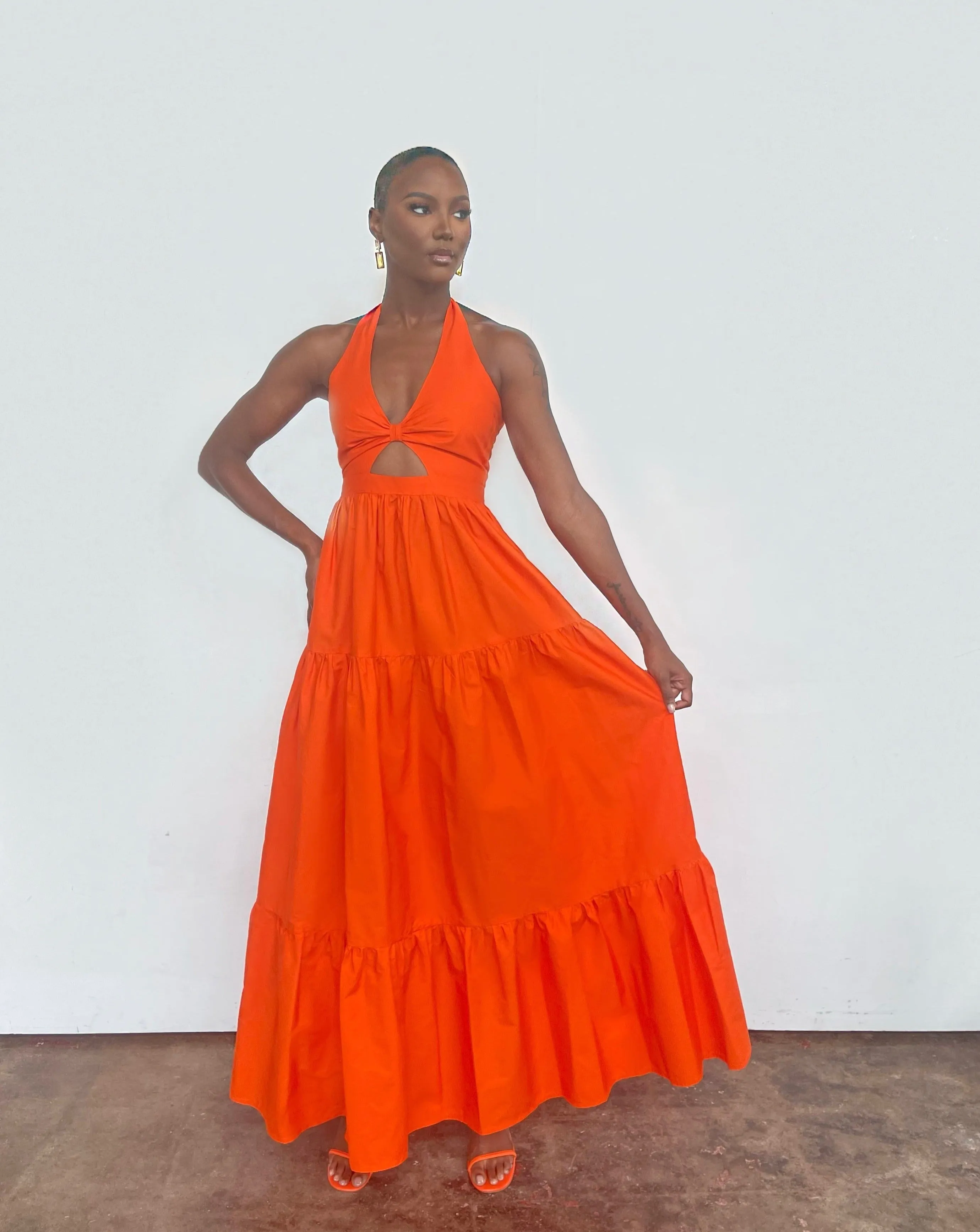 Ivanna Maxi Vacation Dress Orange sold by Forever Amelia