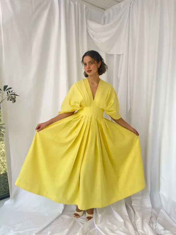 Ruth Dress Pastel Yellow sold by Forever Amelia