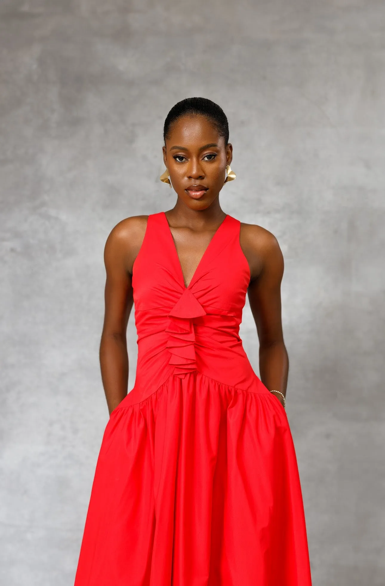 Camilla Red Midi Dress sold by Forever Amelia product image thumbnail 3