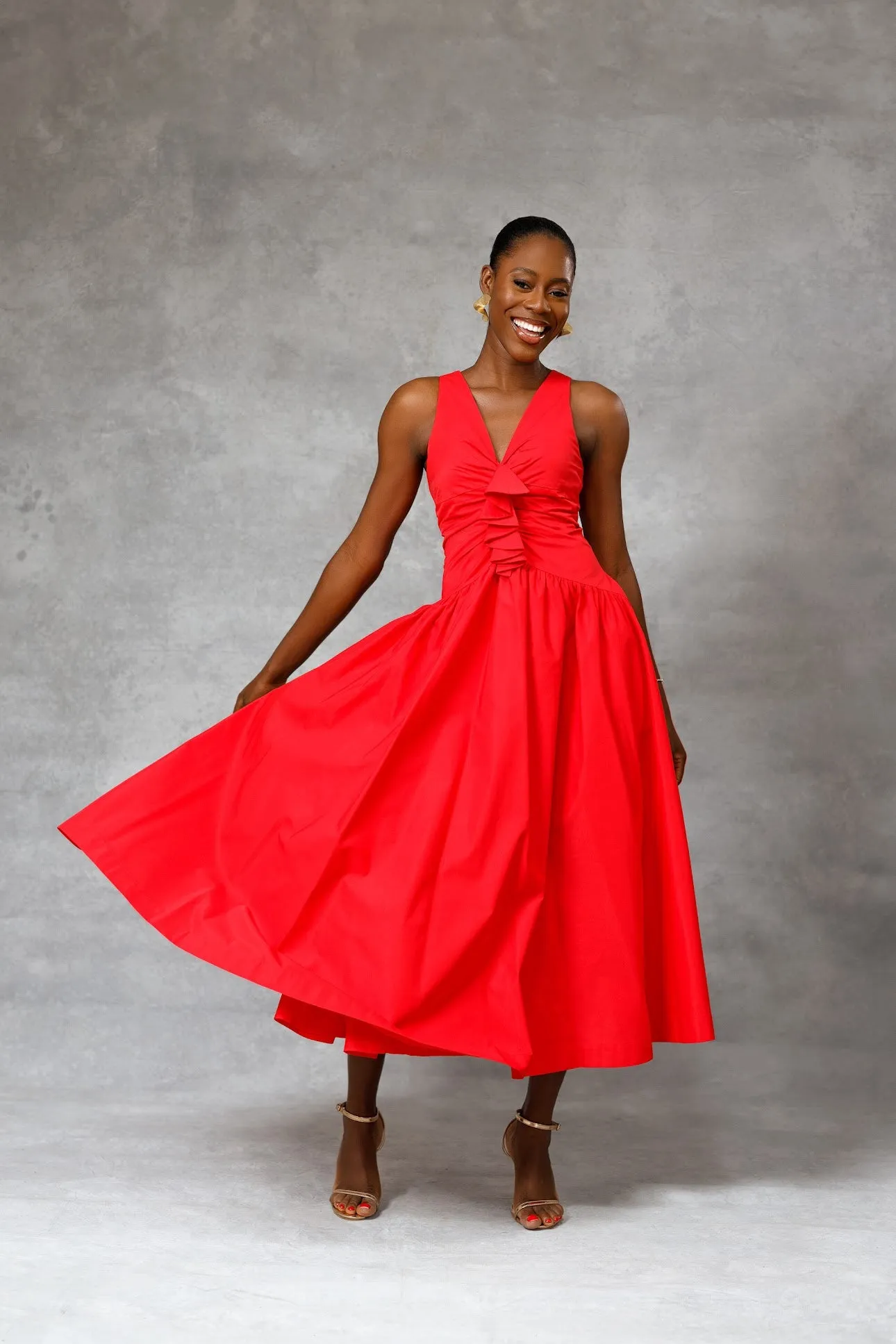 Camilla Red Midi Dress sold by Forever Amelia product image thumbnail 2