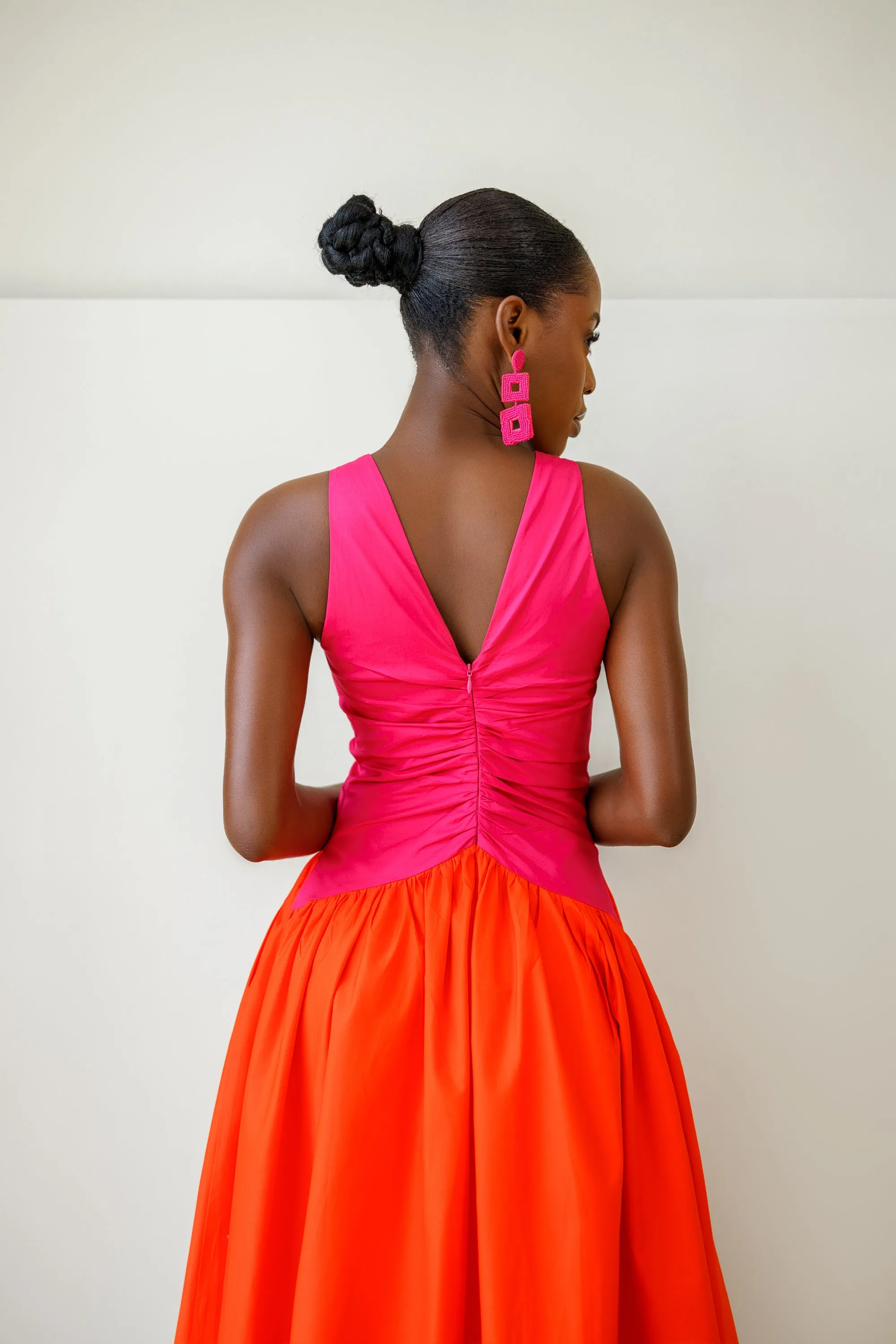 Camilla Red & Pink Midi Dress sold by Forever Amelia product image thumbnail 2