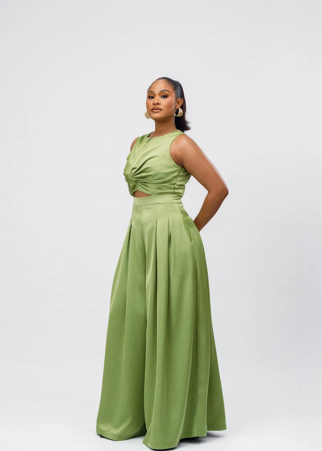 Knot Wide Legs Jumpsuit sold by Forever Amelia