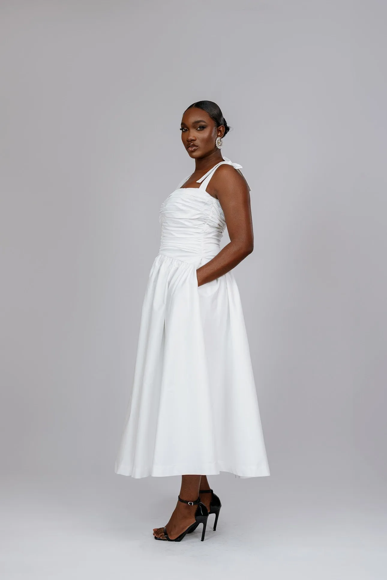 White Midi Dress sold by Forever Amelia product image thumbnail 5