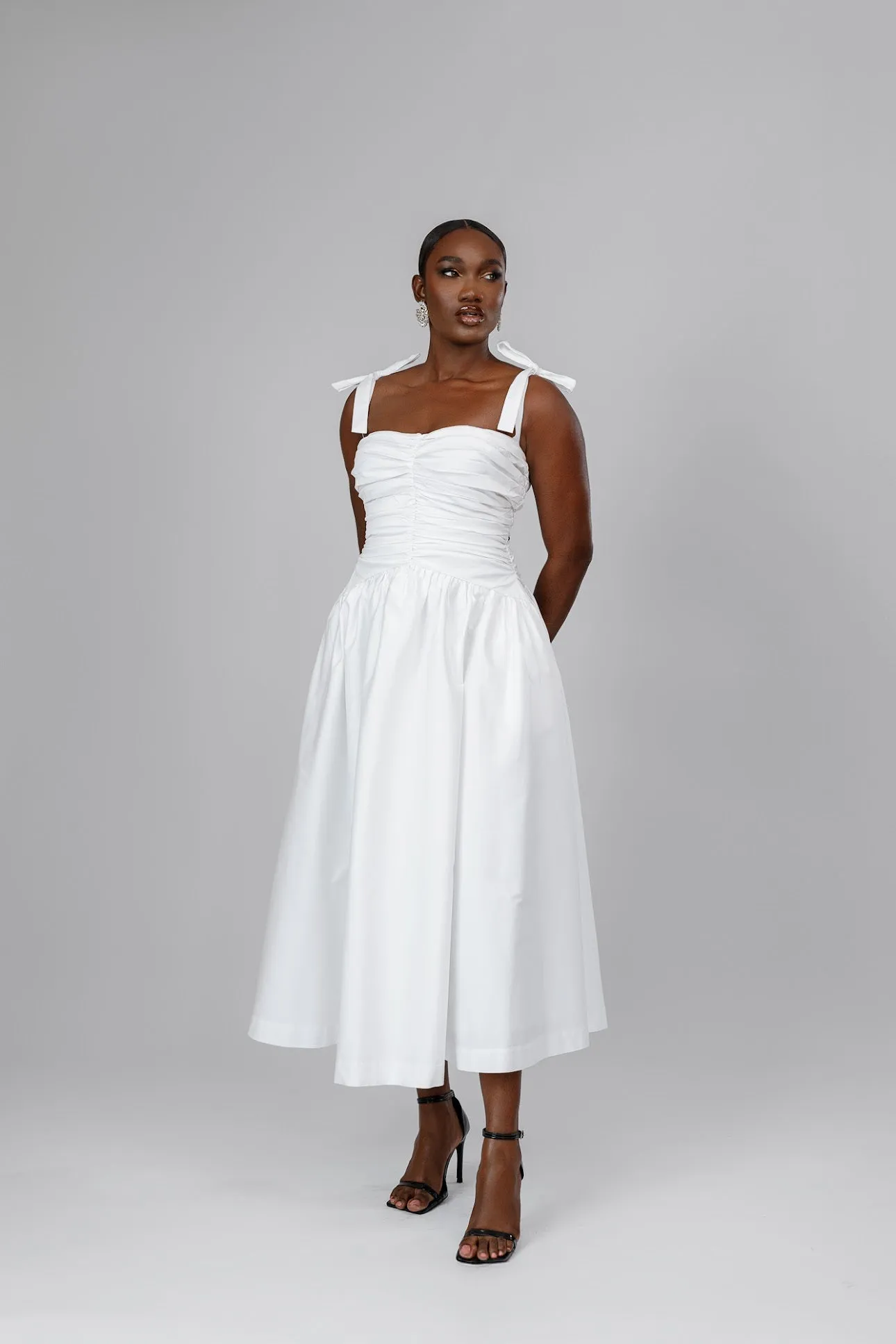 White Midi Dress sold by Forever Amelia product image thumbnail 2