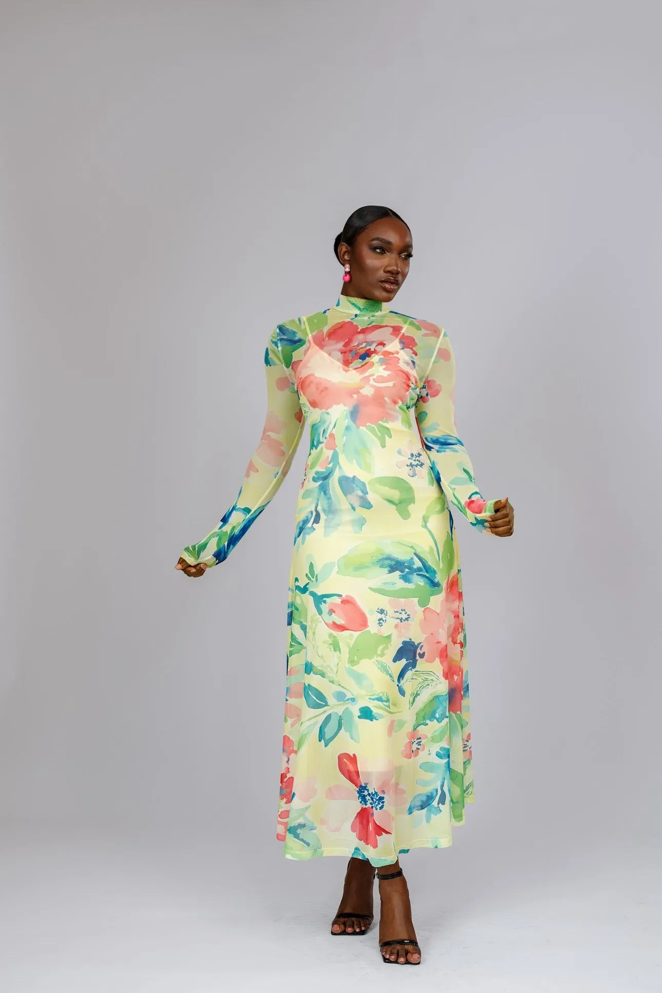 Grace Floral Mesh Dress sold by Forever Amelia product image thumbnail 3