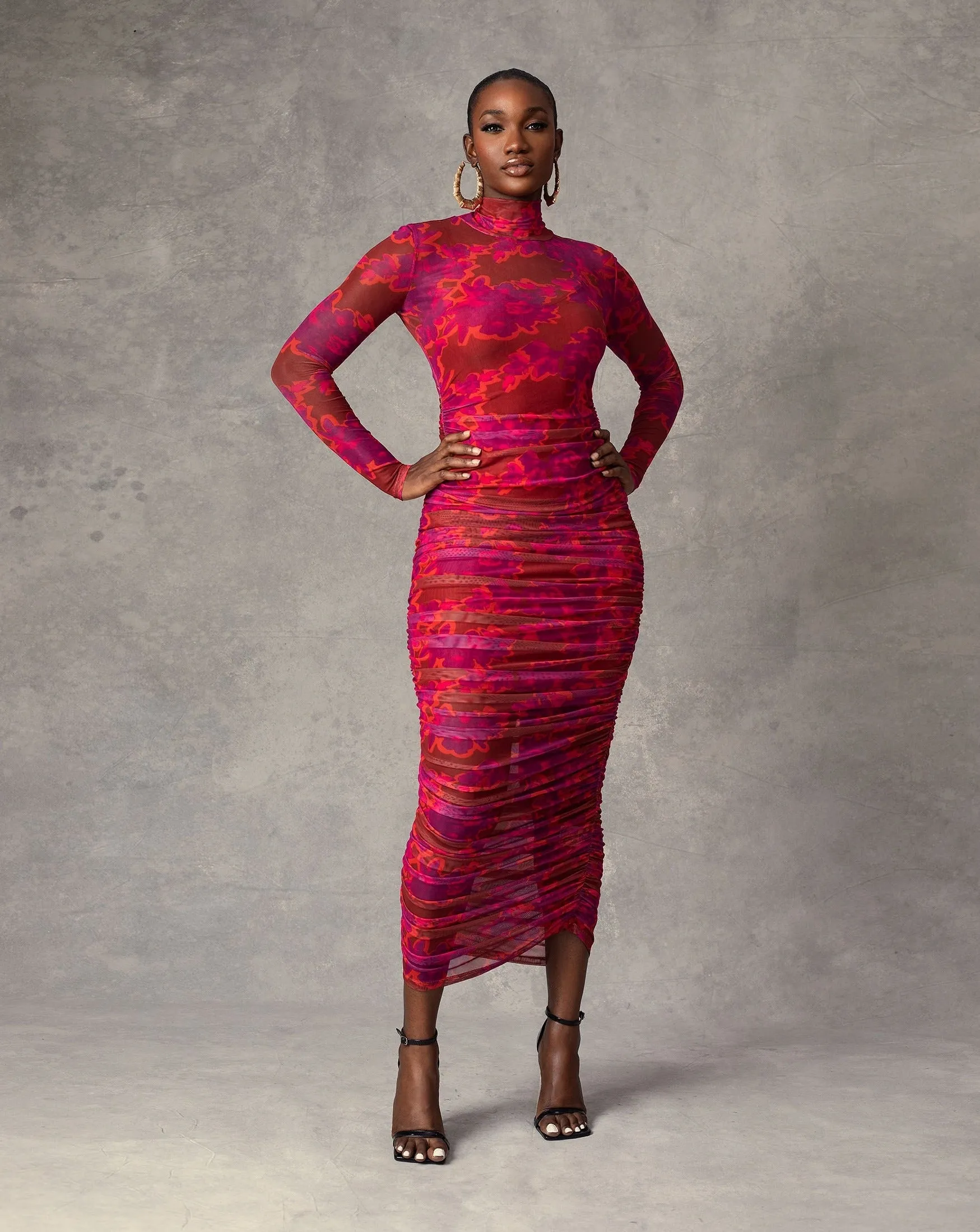 Lori Mesh Maxi Dress Pink sold by Forever Amelia