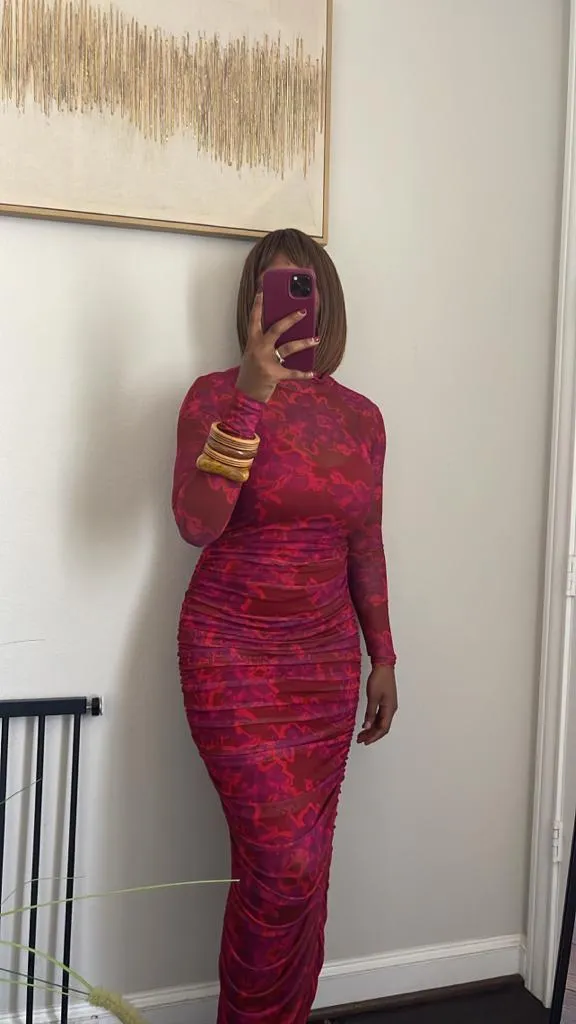 Lori Mesh Maxi Dress Pink sold by Forever Amelia product image thumbnail 5