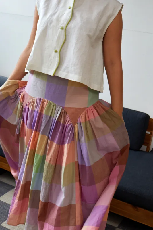 LEILA SKIRT | MERIDA CHEX sold by Rujuta Sheth