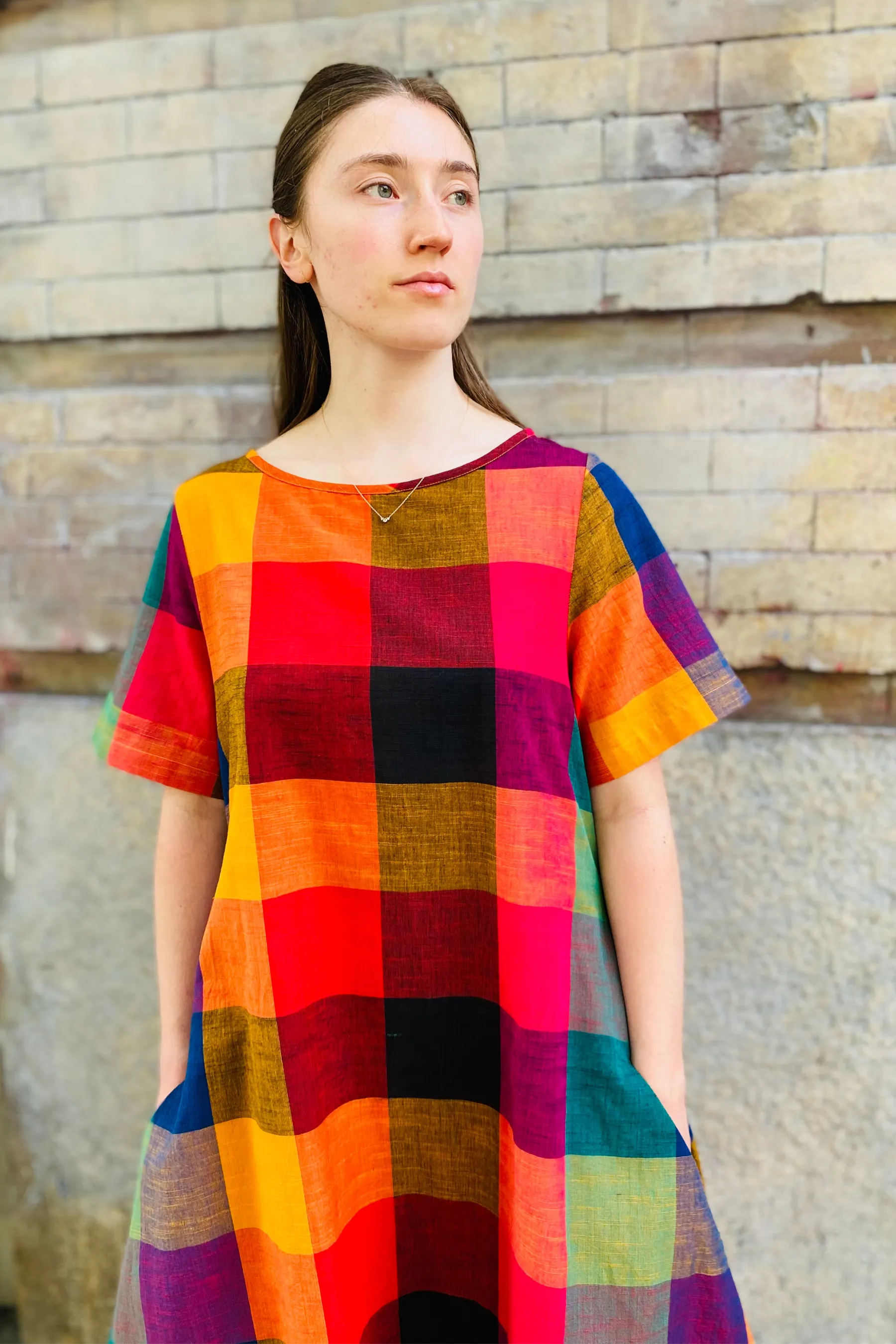 OCTOBER FLARE DRESS | MULTI CHEX sold by Rujuta Sheth product image thumbnail 3