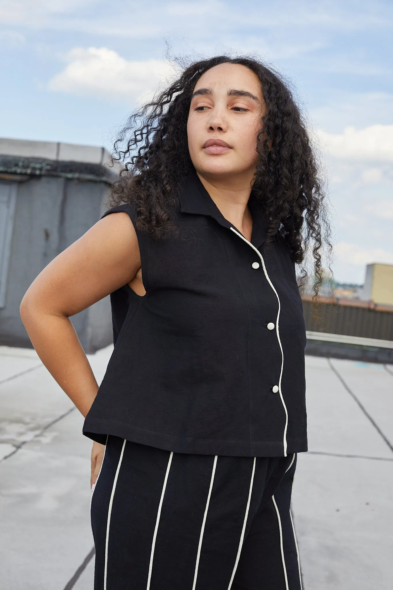 VACAY TOP | MOONLESS NIGHT X PARCHMENT sold by Rujuta Sheth product image thumbnail 3