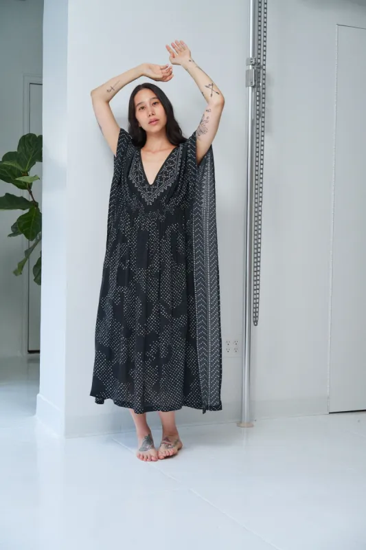 MARIE CINCH KAFTAN | BLACK BANDANA sold by Rujuta Sheth