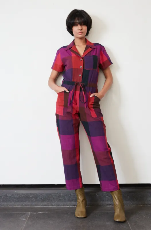 RAY JUMPSUIT | KINETIC CHEX sold by Rujuta Sheth