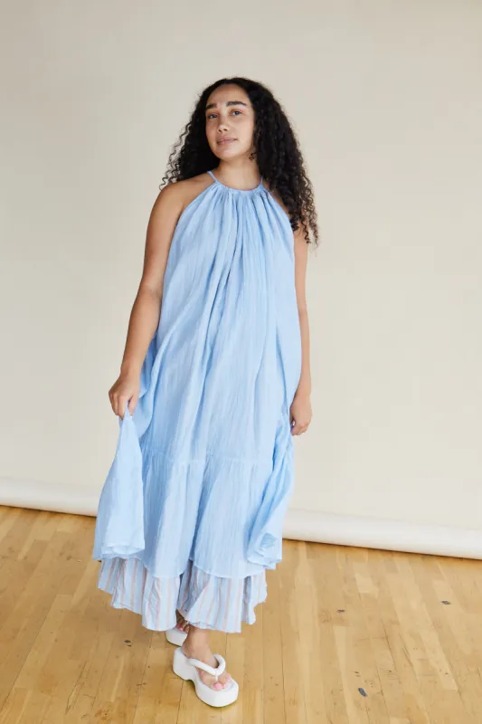 CARMEN DRESS | NANTUCKET BREEZE + CLOUD STRIPES sold by Rujuta Sheth