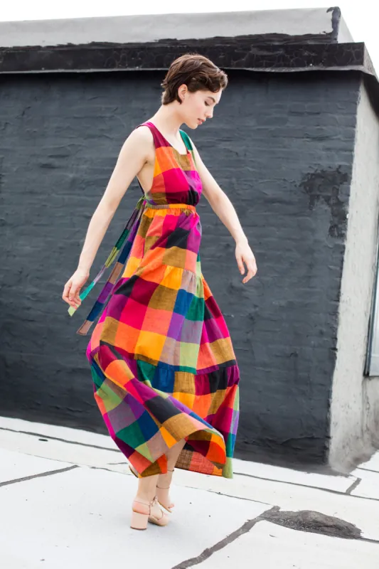 GEMA TIER DRESS | MULTI CHEX sold by Rujuta Sheth