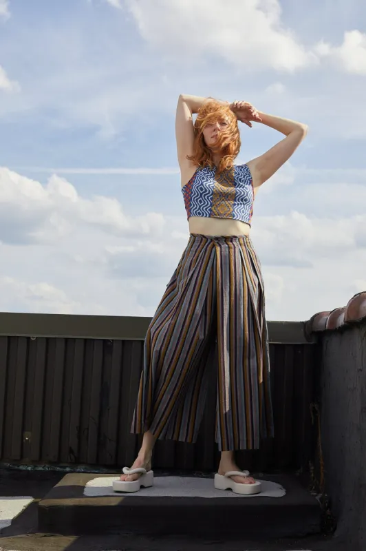 FRIDA PANT | STORM STRIPES sold by Rujuta Sheth