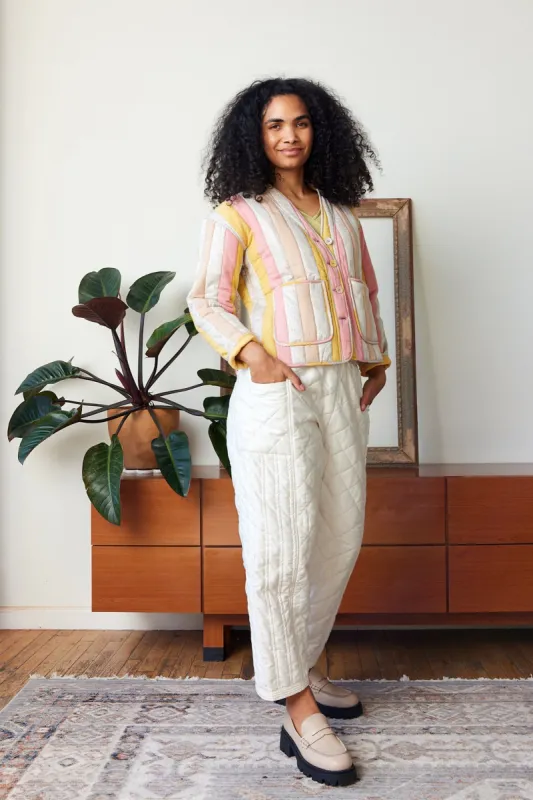 EMMA PANTS | IVORY QUILTED sold by Rujuta Sheth