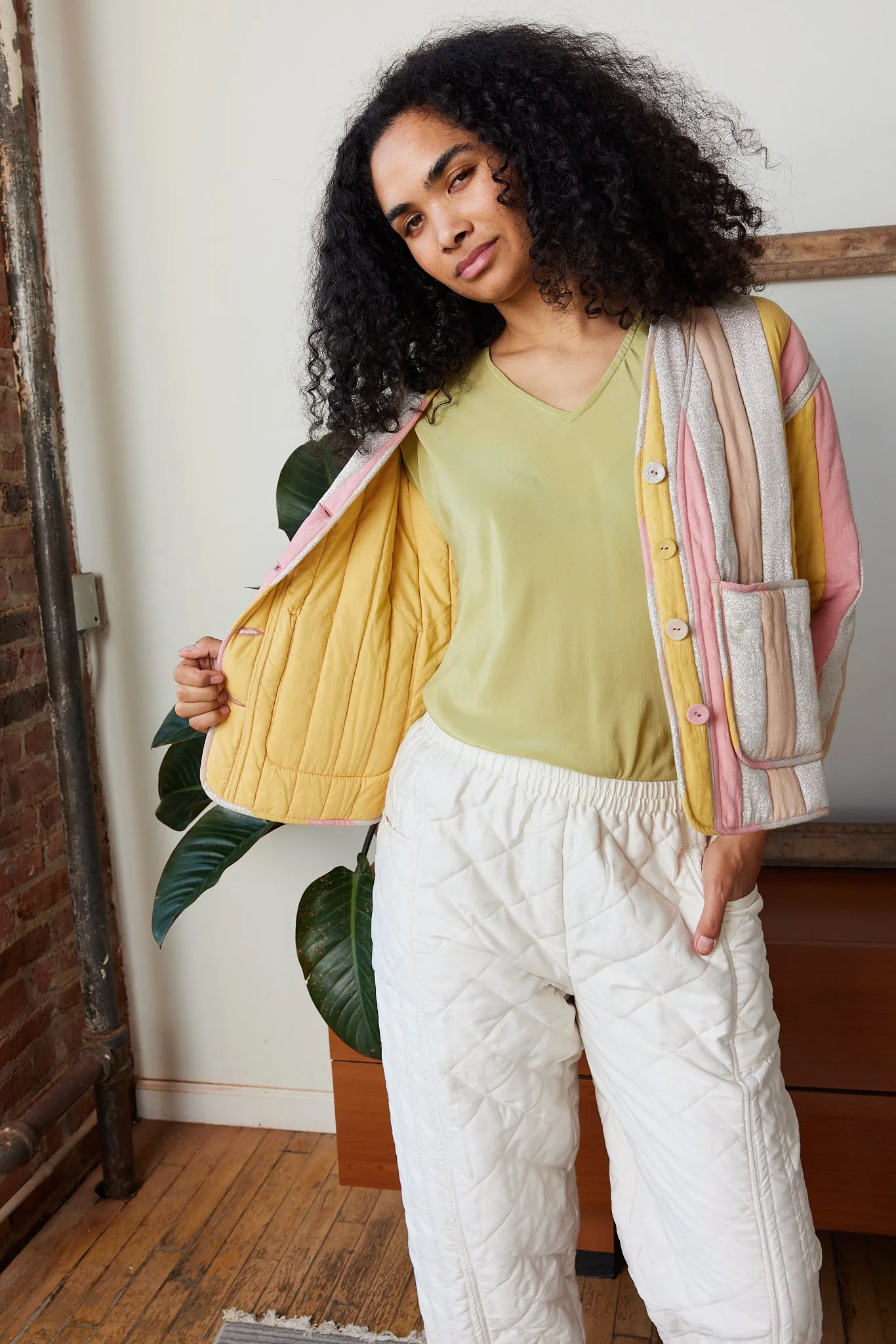 VERONA REVERSIBLE JACKET | CANDY STRIPE sold by Rujuta Sheth product image thumbnail 2