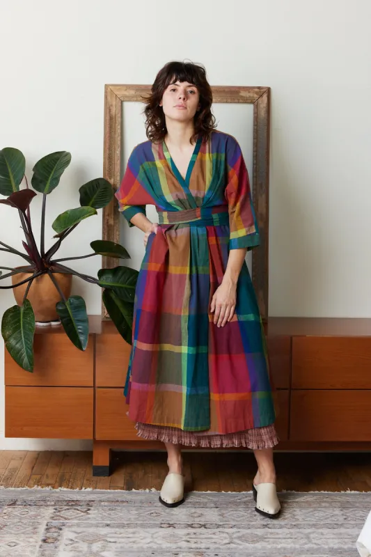 TARA WRAP DRESS | MADRAS CHEX sold by Rujuta Sheth