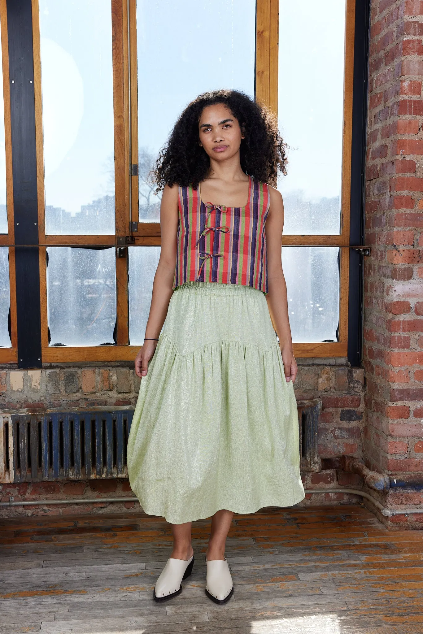 MARA SKIRT | FRESH GREEN sold by Rujuta Sheth product image thumbnail 2