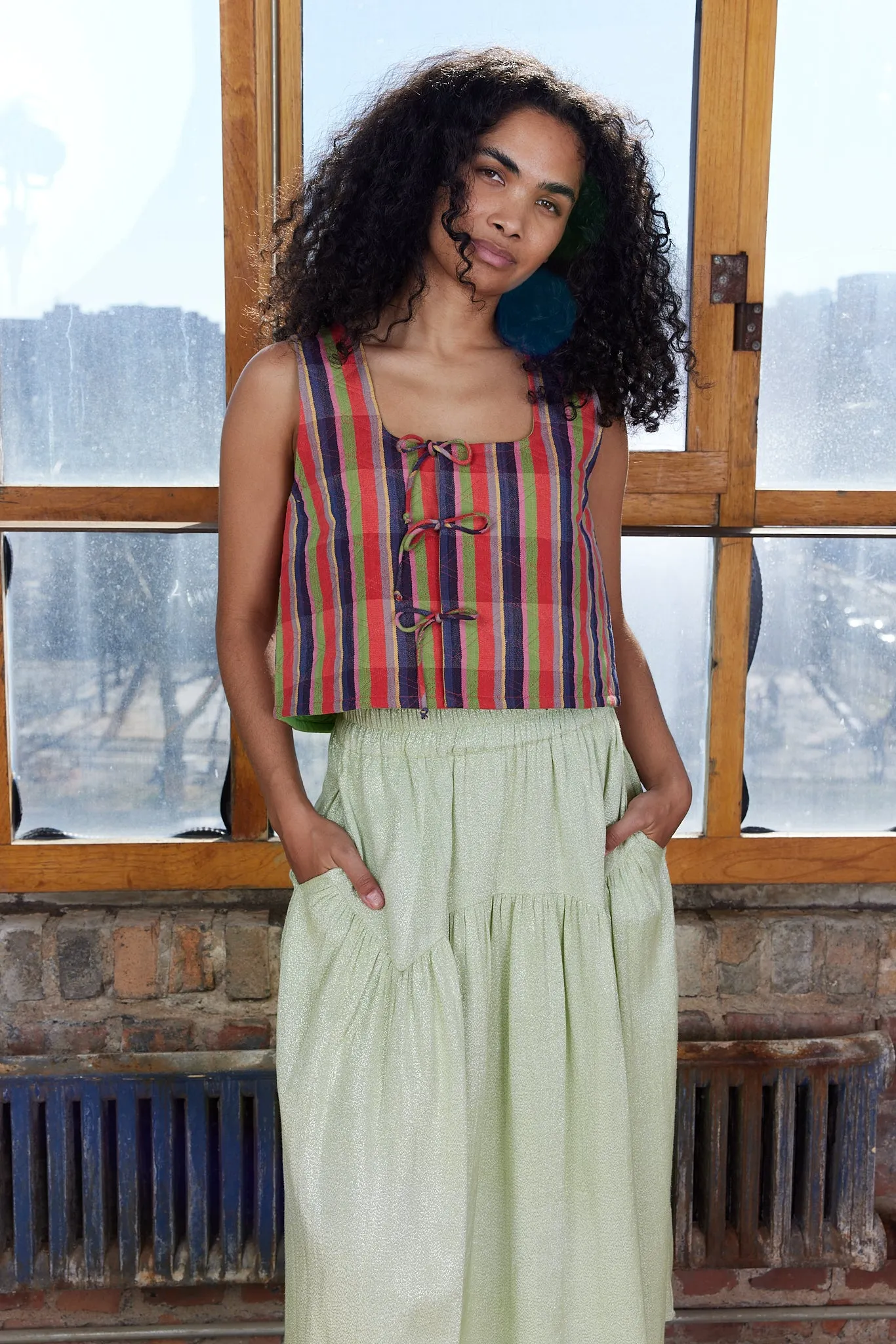 MARA SKIRT | FRESH GREEN sold by Rujuta Sheth product image thumbnail 5